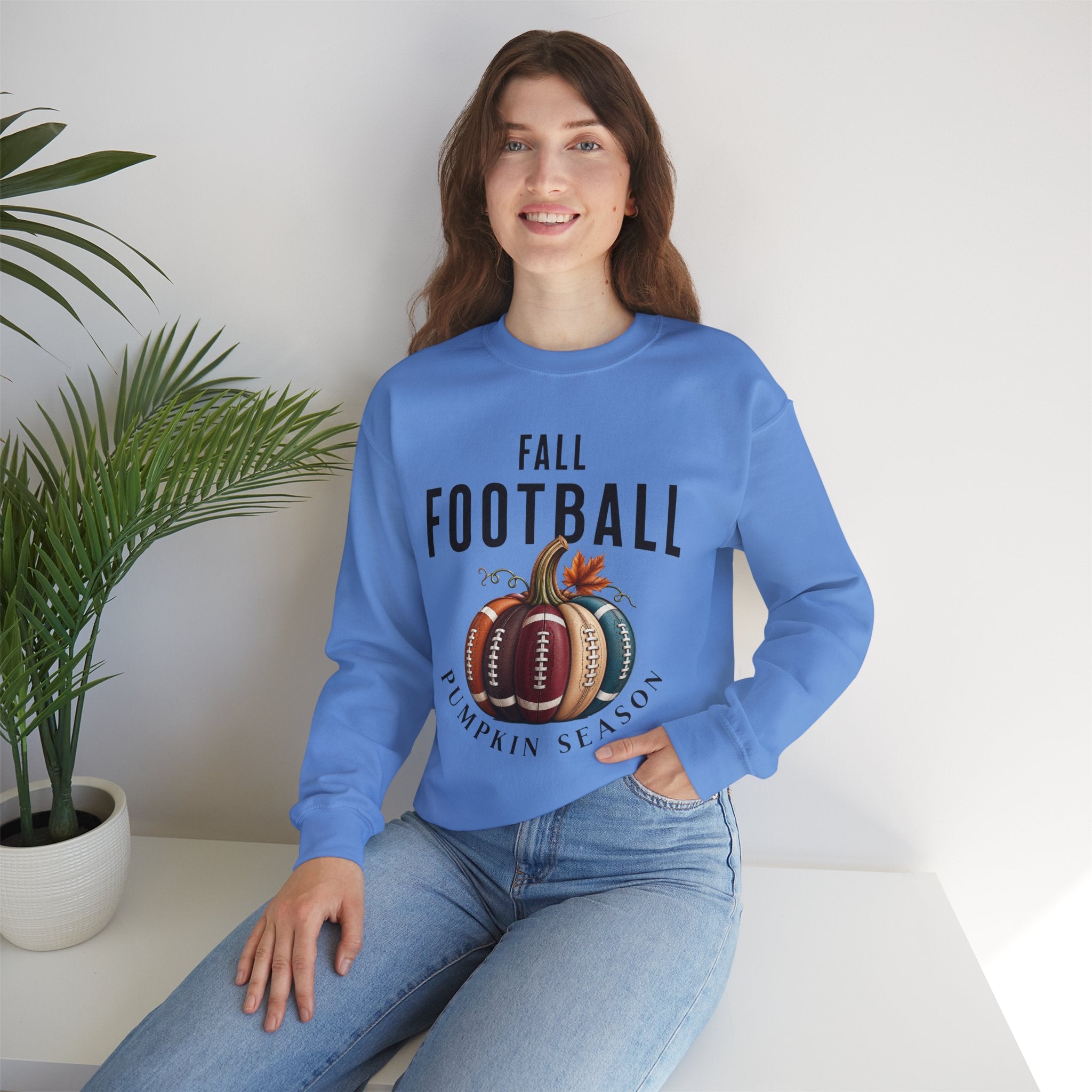 Fall Football Pumpkin Season Crewneck Sweatshirt