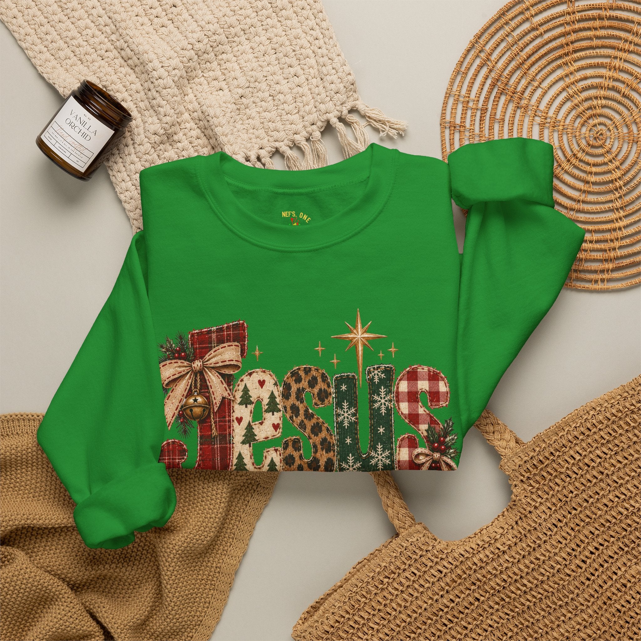 Festive Christmas Reindeer Crewneck Sweatshirt