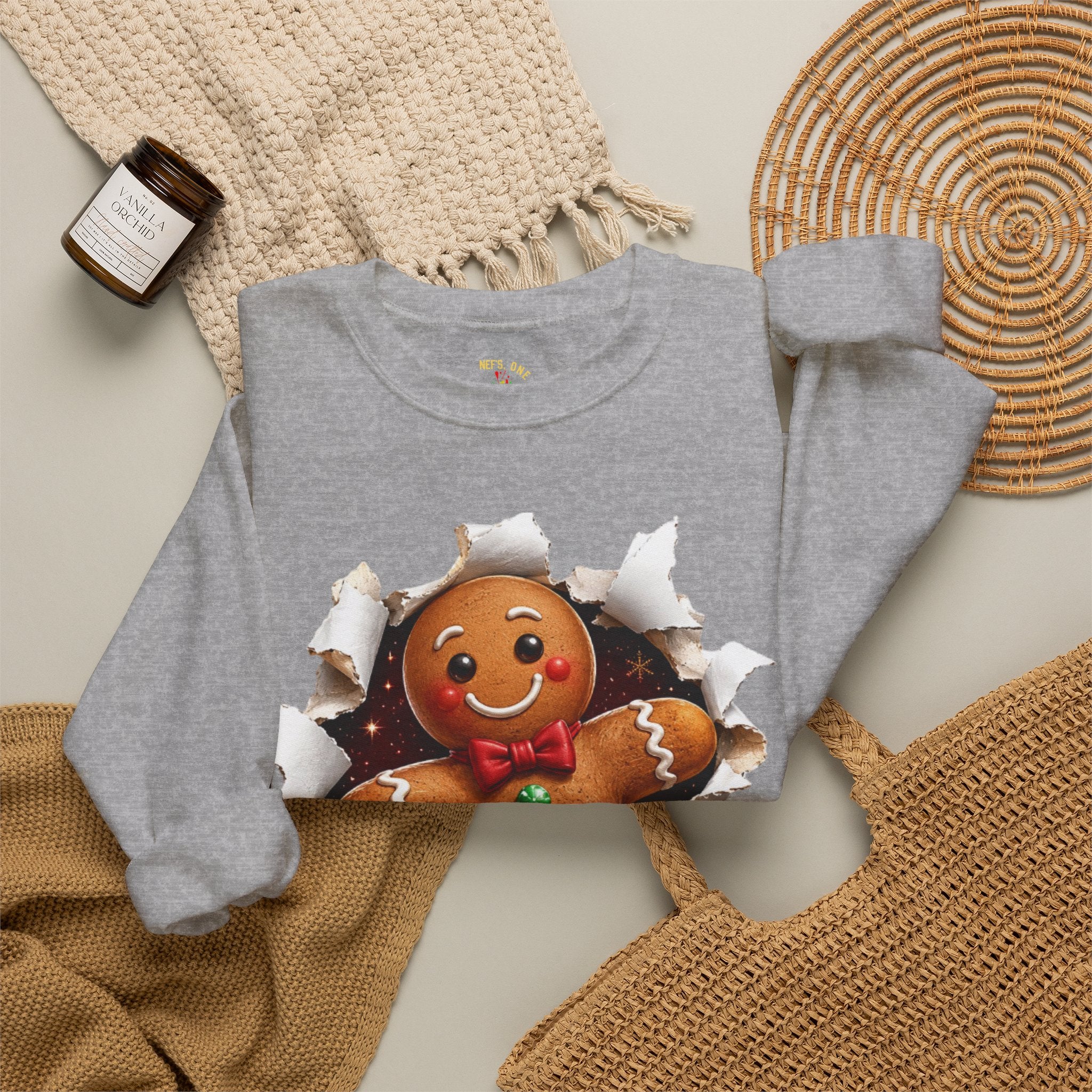 Gingerbread Man Christmas Crewneck Sweatshirt