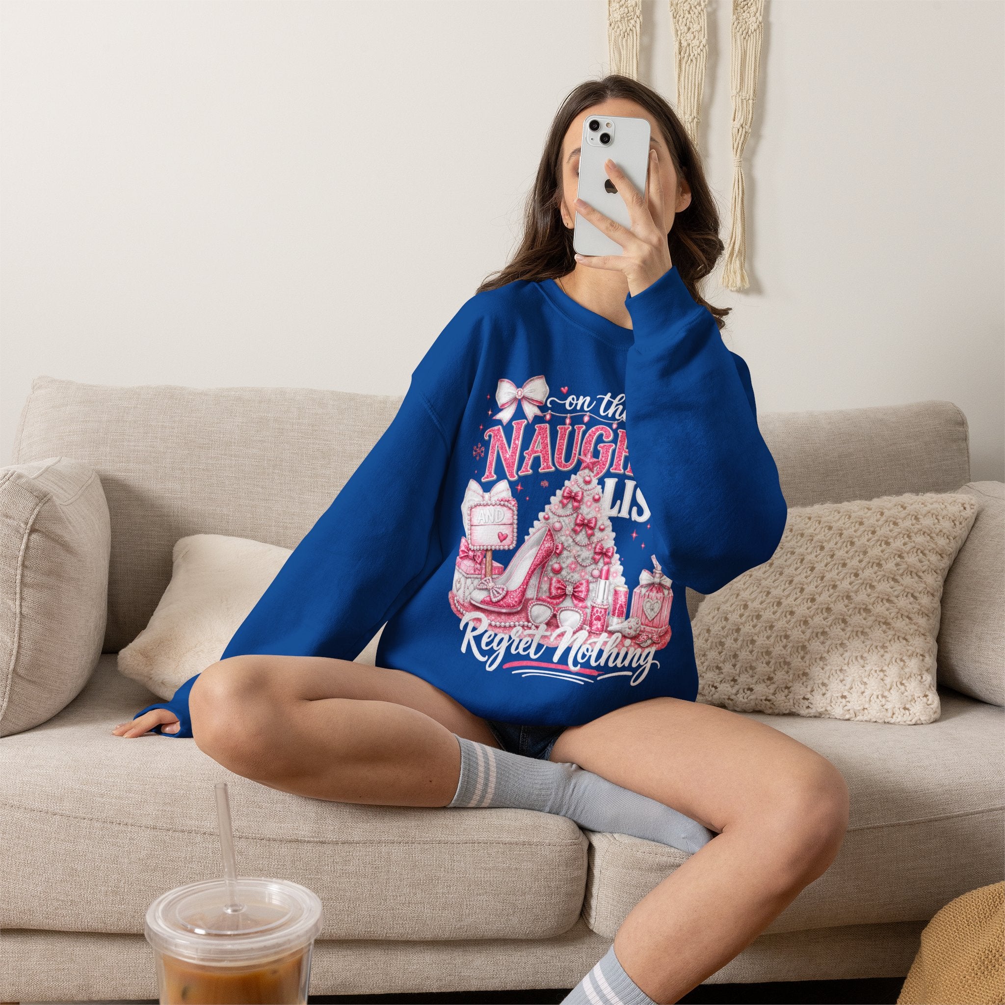 On the Naughty List Christmas Crewneck Sweatshirt