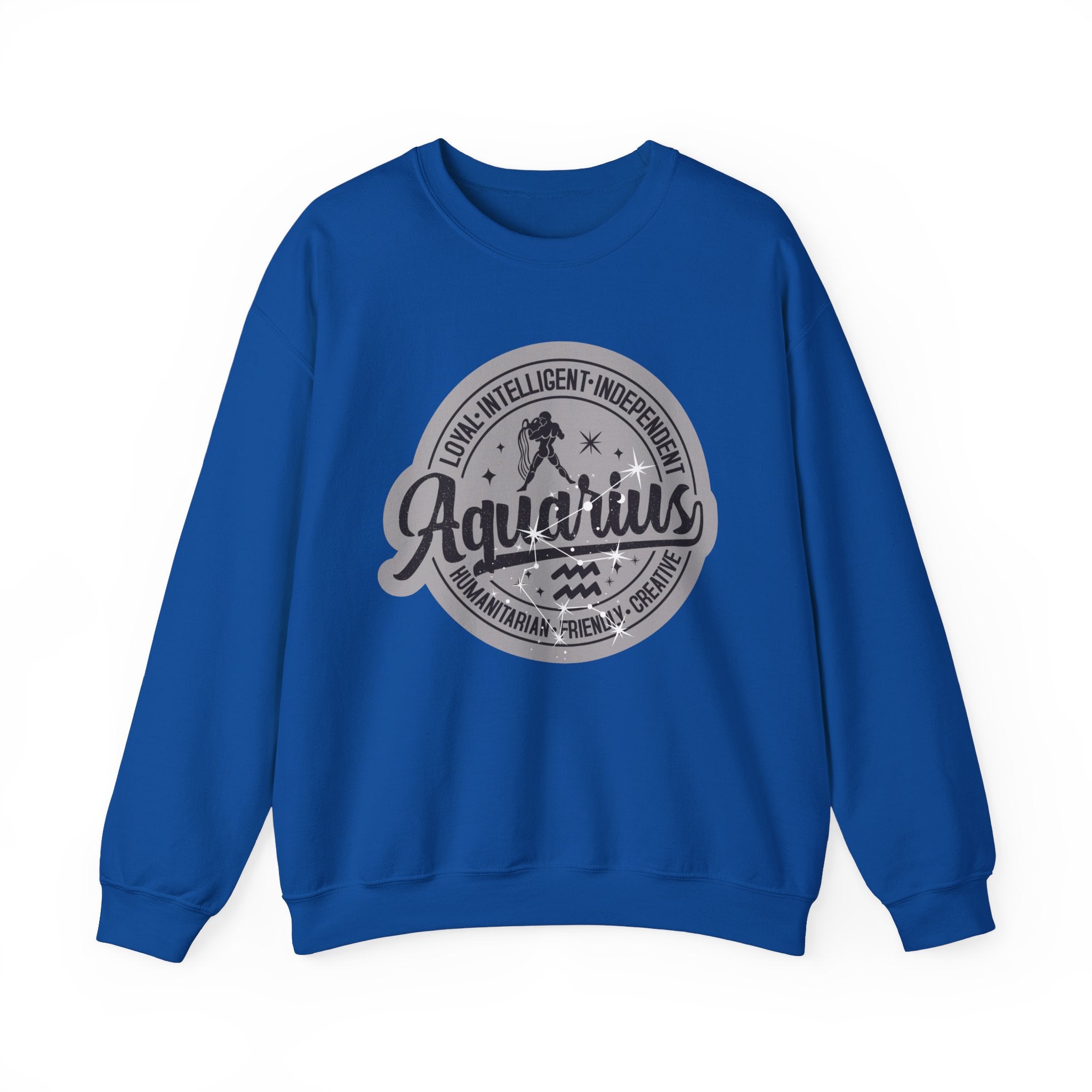 Aquarius Zodiac Unisex Casual Crewneck Sweatshirt