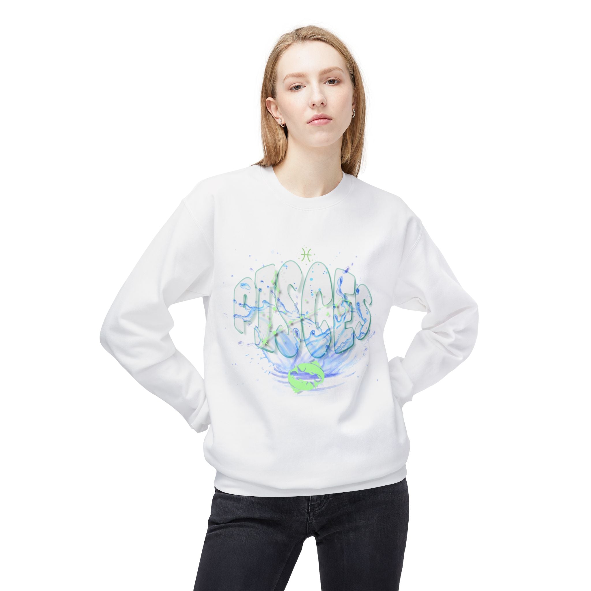 Pisces Water Zodiac Sweatshirt — Pisces Sign Crewneck