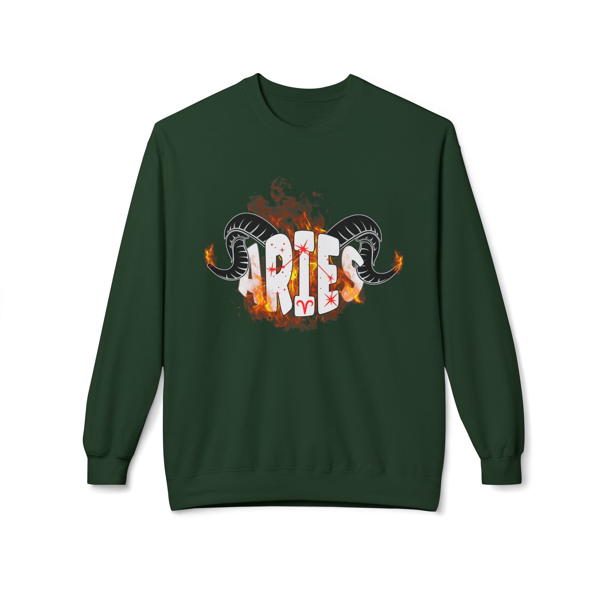 Aries on Fire Unisex Crewneck Sweatshirt