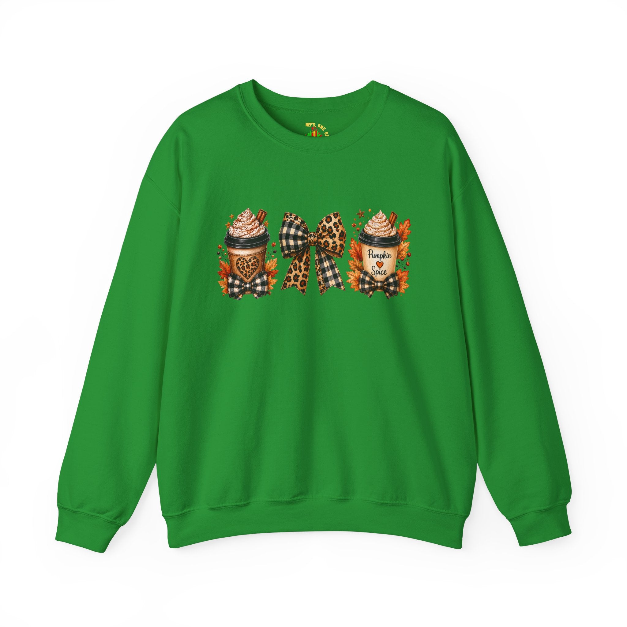 Festive Leopard Bow Christmas Crewneck Sweatshirt