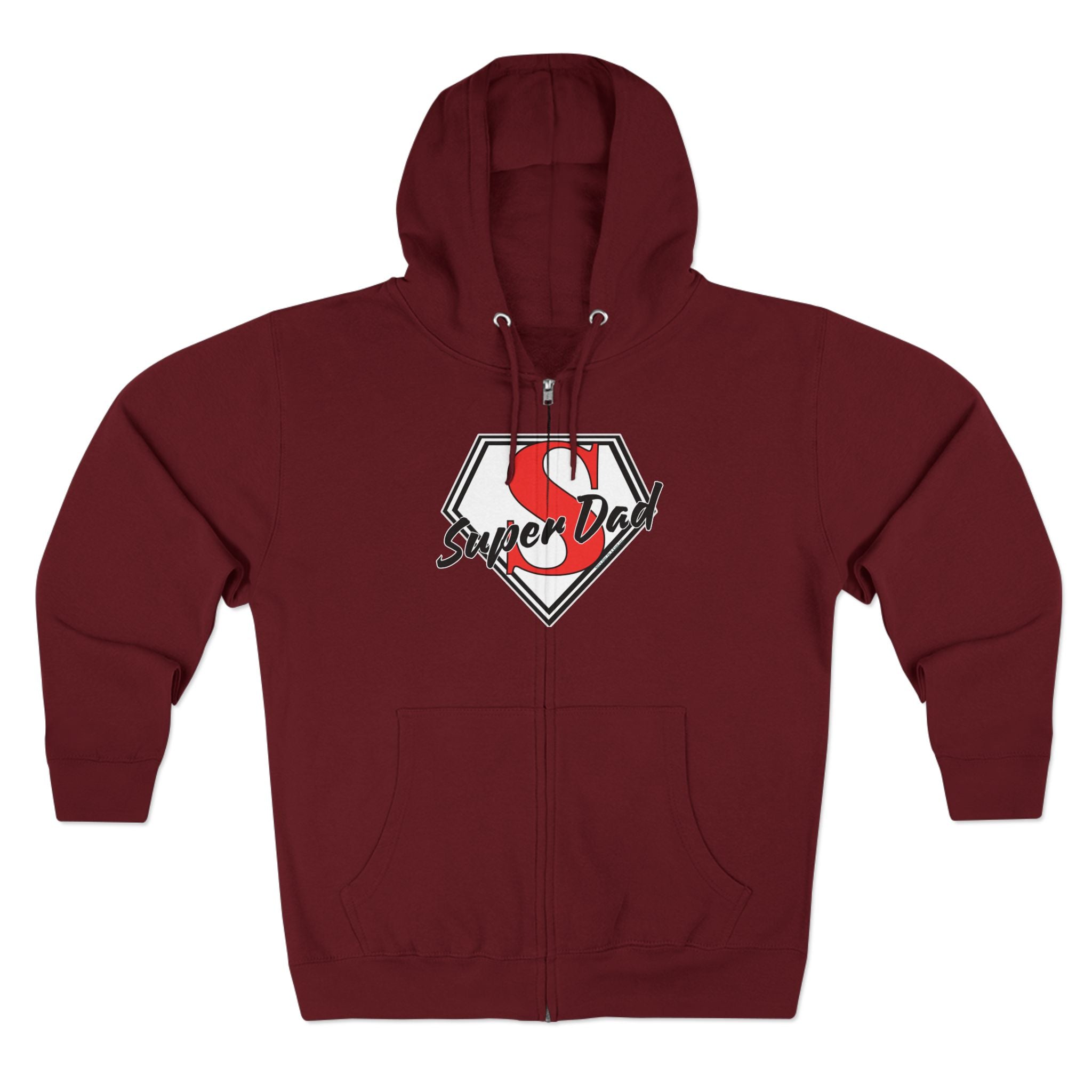 Super Dad Unisex Zip Hoodie | Perfect for Father's Day, Cool Dad Gifts, Family Outings, Casual Wear, Birthday Present