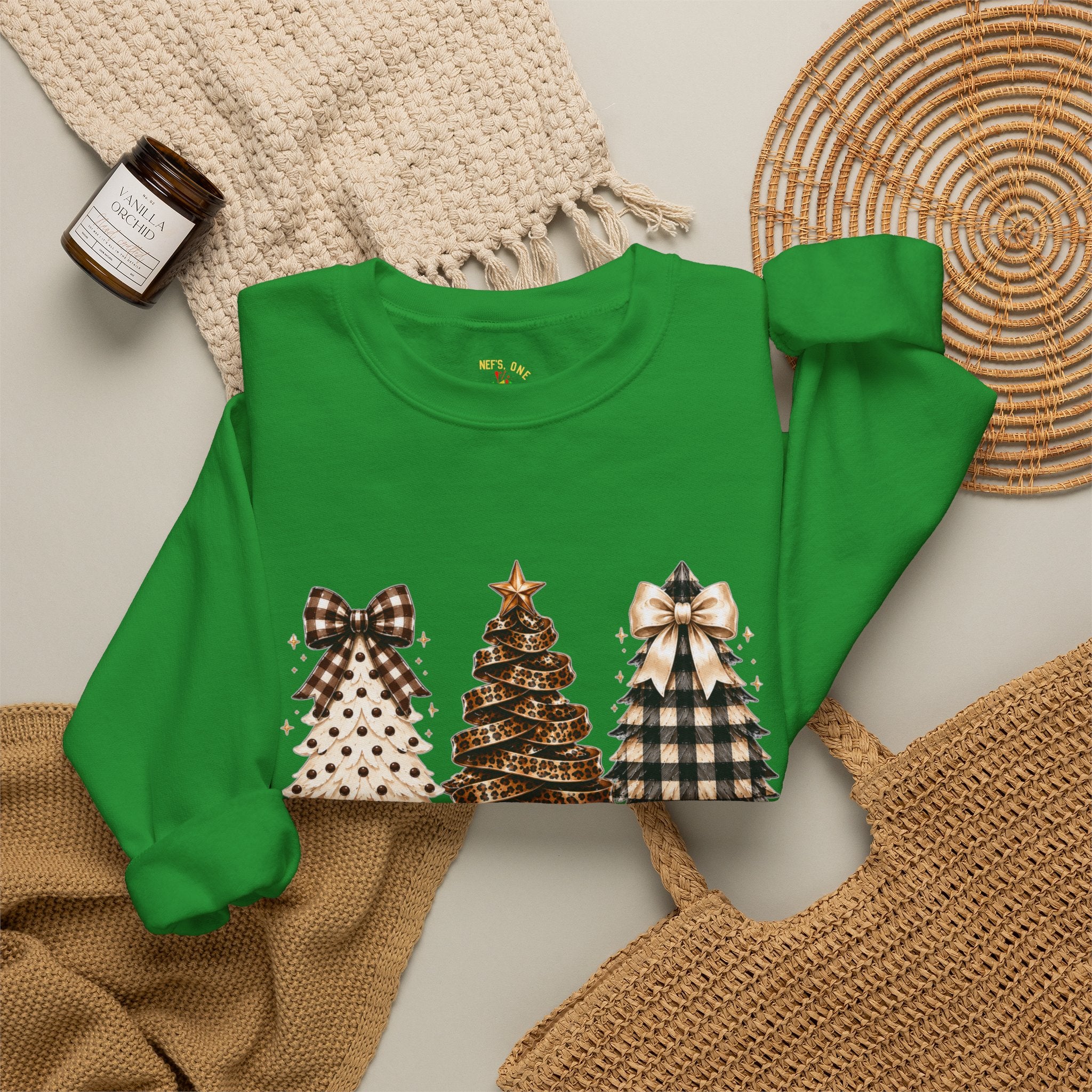 Merry Christmas Christmas Tree Crewneck Sweatshirt