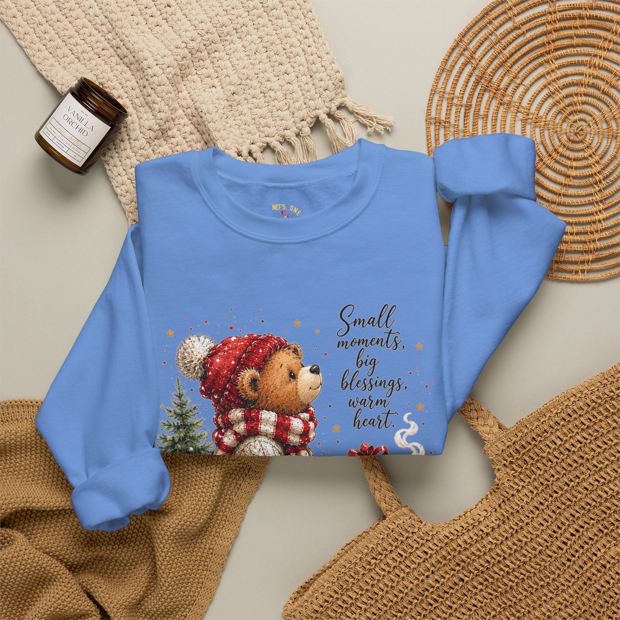 Christmas Bear Crewneck Sweatshirt – Cozy Holiday Teddy Bear Design