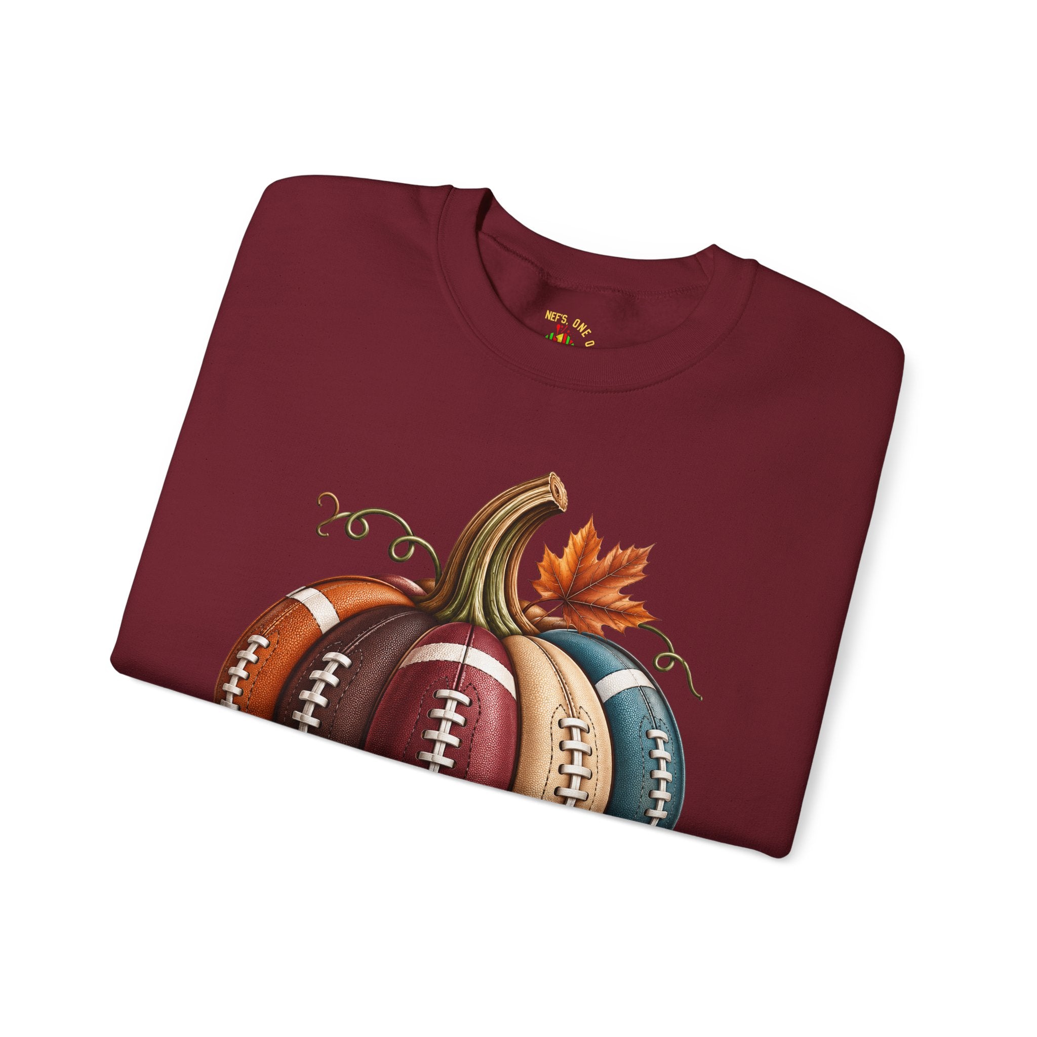 Fall Football Pumpkin Crewneck Sweatshirt