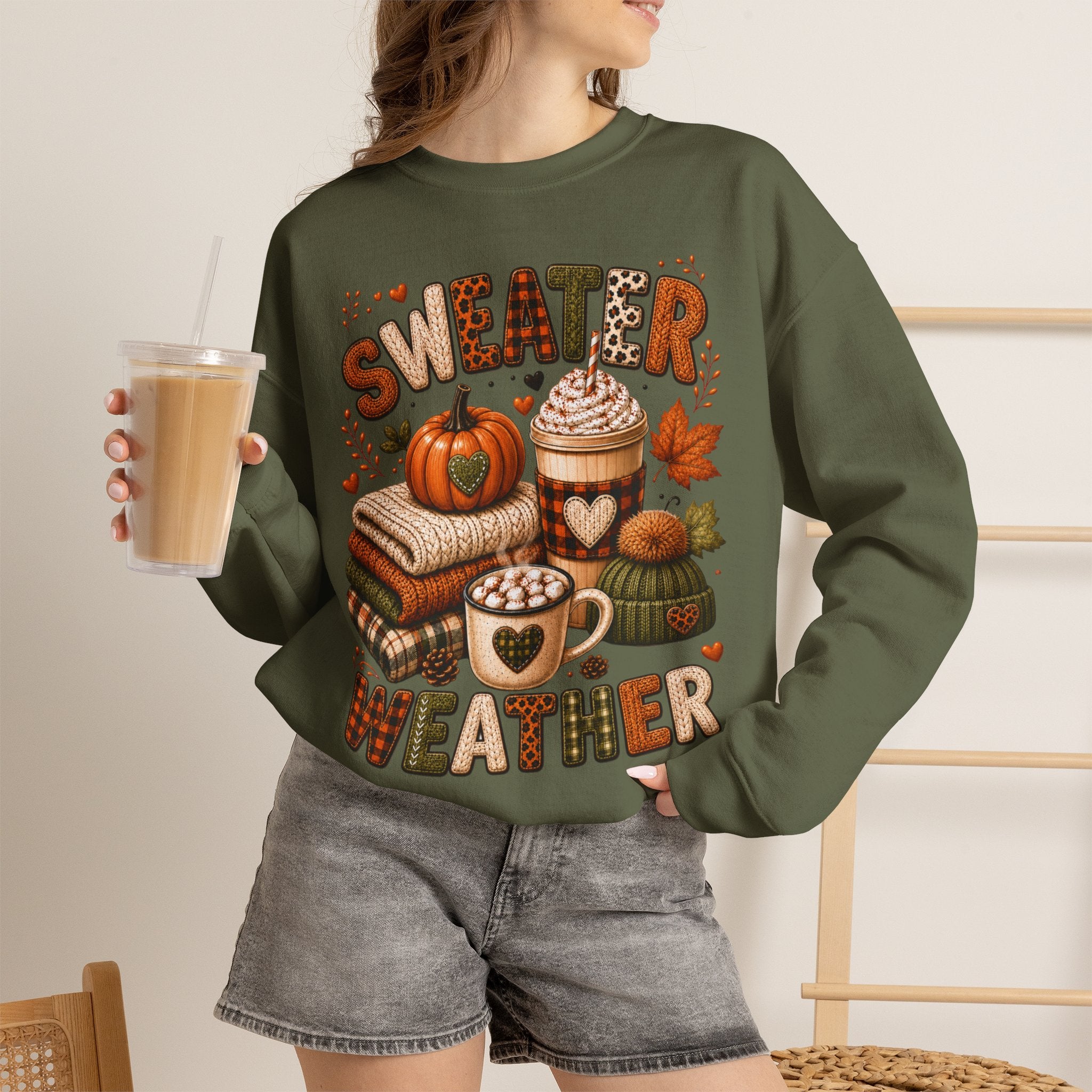 Sweater Weather Autumn Crewneck Sweatshirt