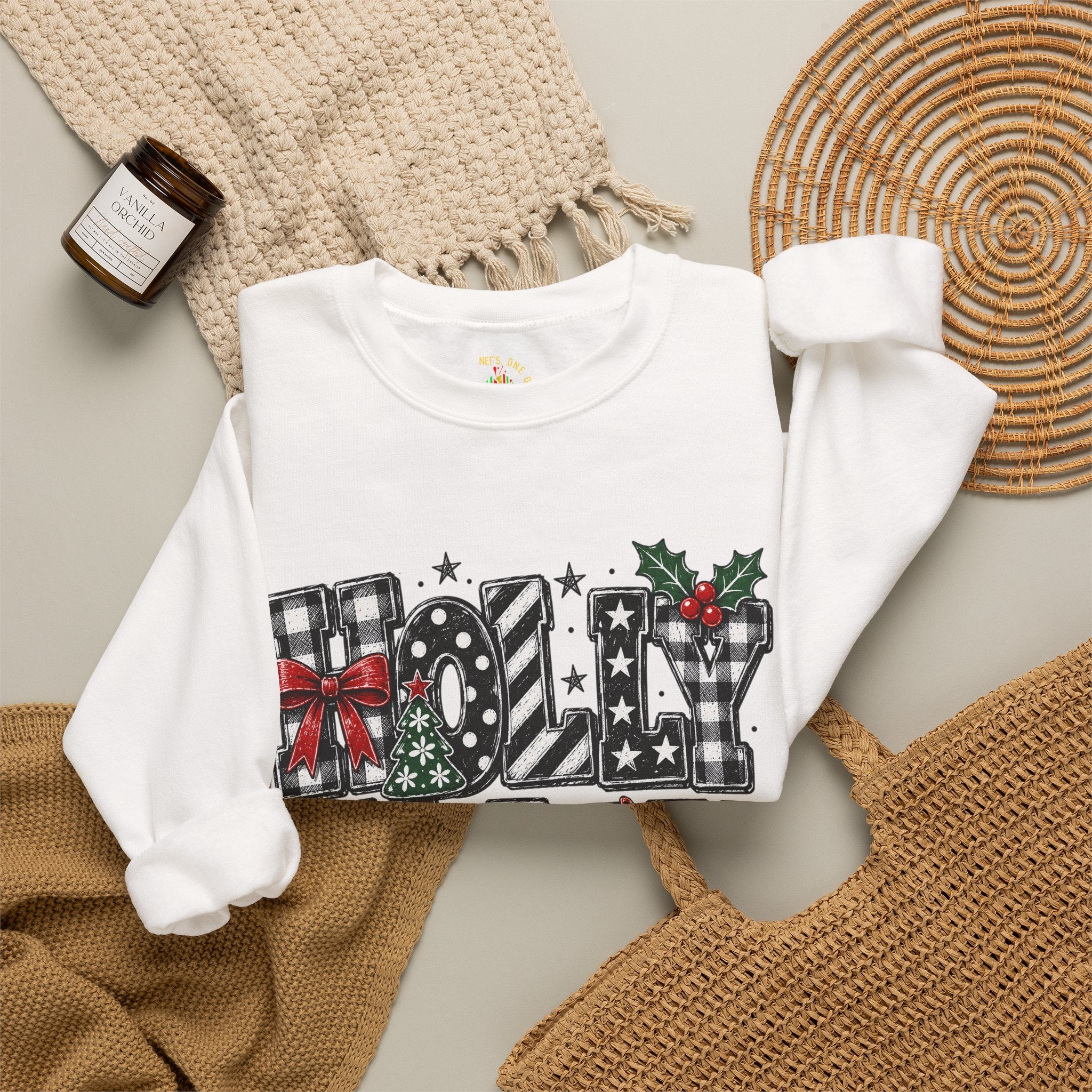 Merry Noel Christmas Reindeer Crewneck Sweatshirt