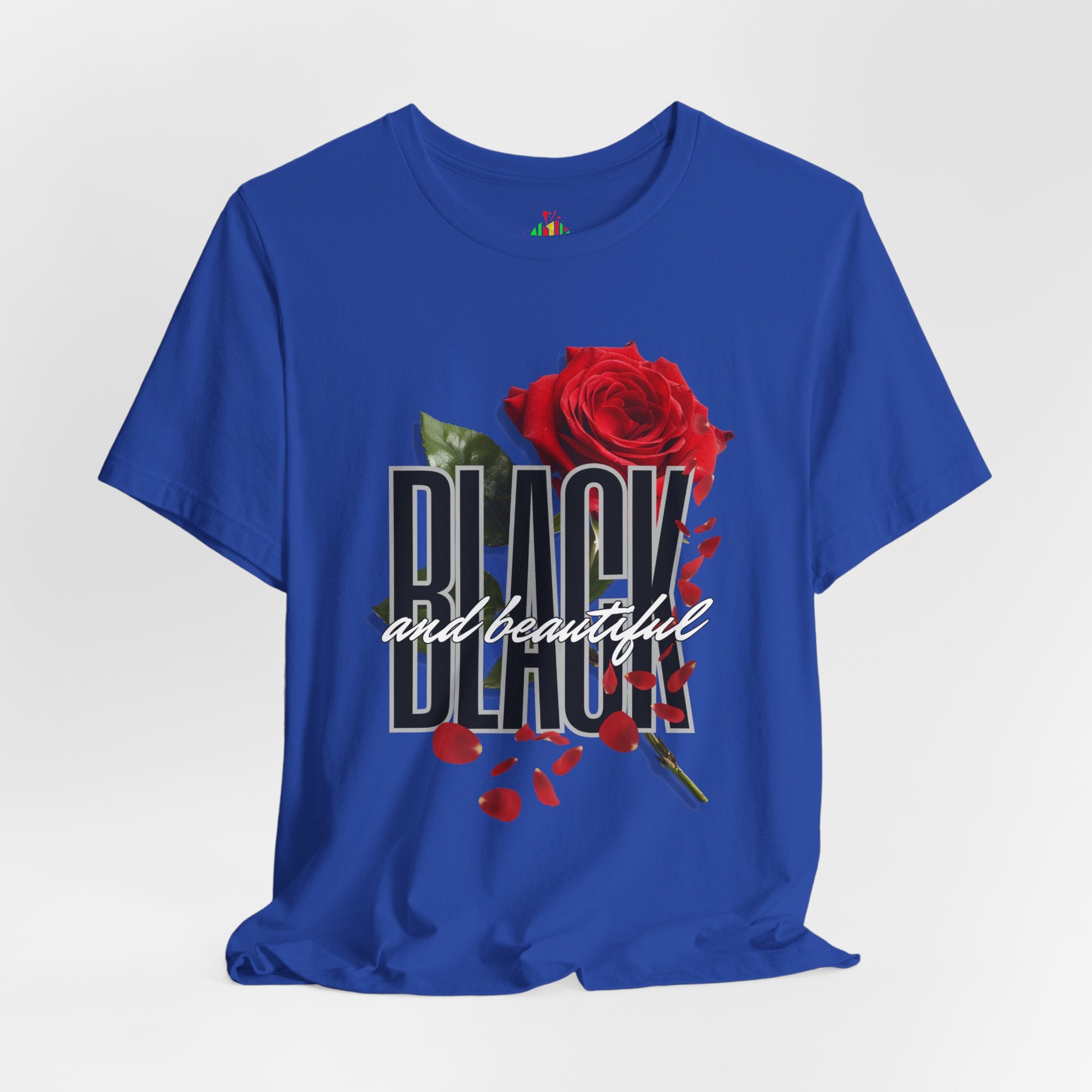 Black and Beautiful Unisex Tee, Floral Graphic Tee, Trendy T-Shirt, Gift for Her, Everyday Wear, Casual Style