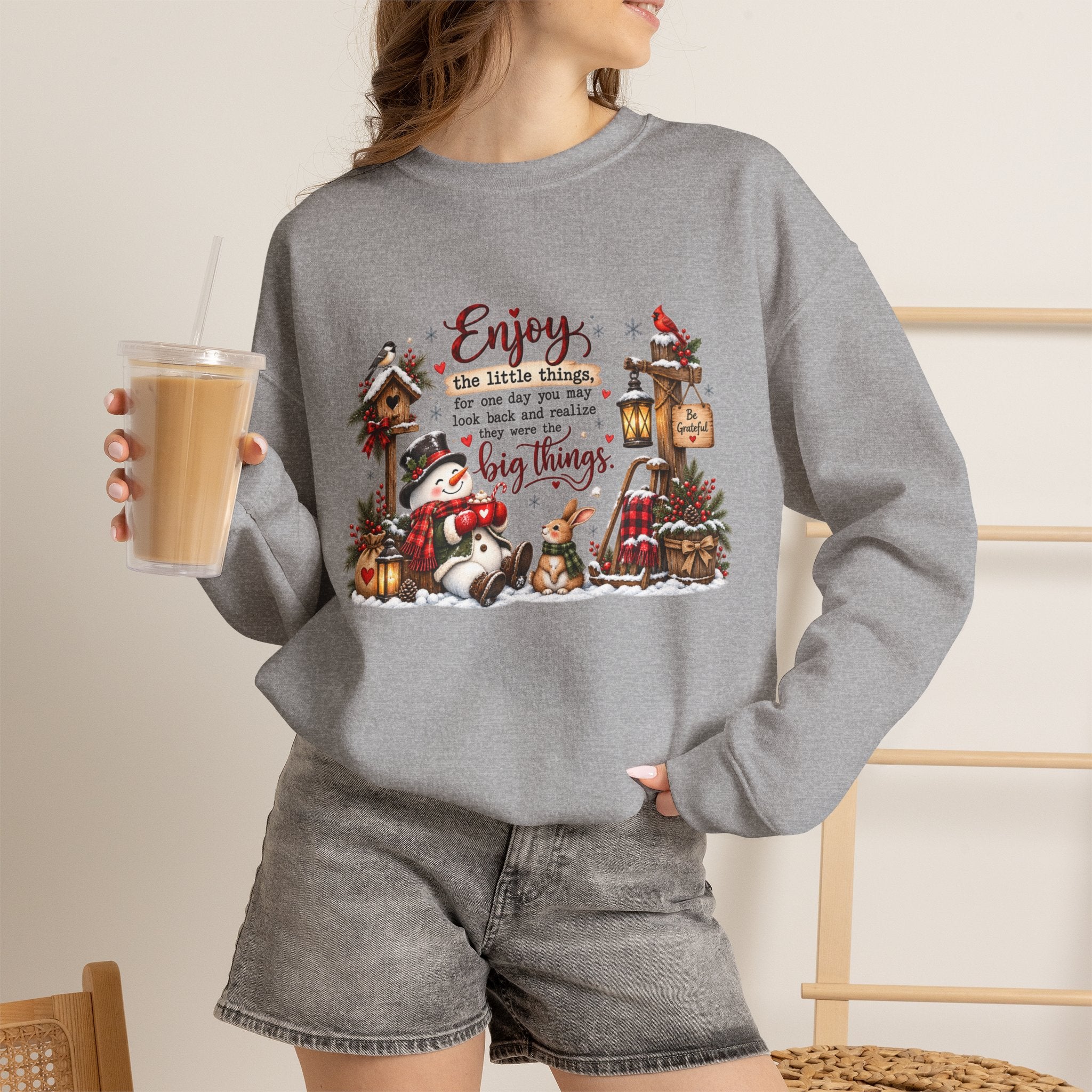 Enjoy the Little Things Christmas Crewneck Sweatshirt
