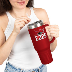 2026 Insulated Travel Mug, 40oz, Stylish Drinkware for On-the-Go, Ideal for Graduations, Hot & Cold Beverages, Outdoor Adventures