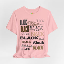 Black Text Unisex Tee, Casual Graphic T-Shirt for Fashion Lovers, Perfect Gift for All Occasions, Streetwear Style, Trendy Top