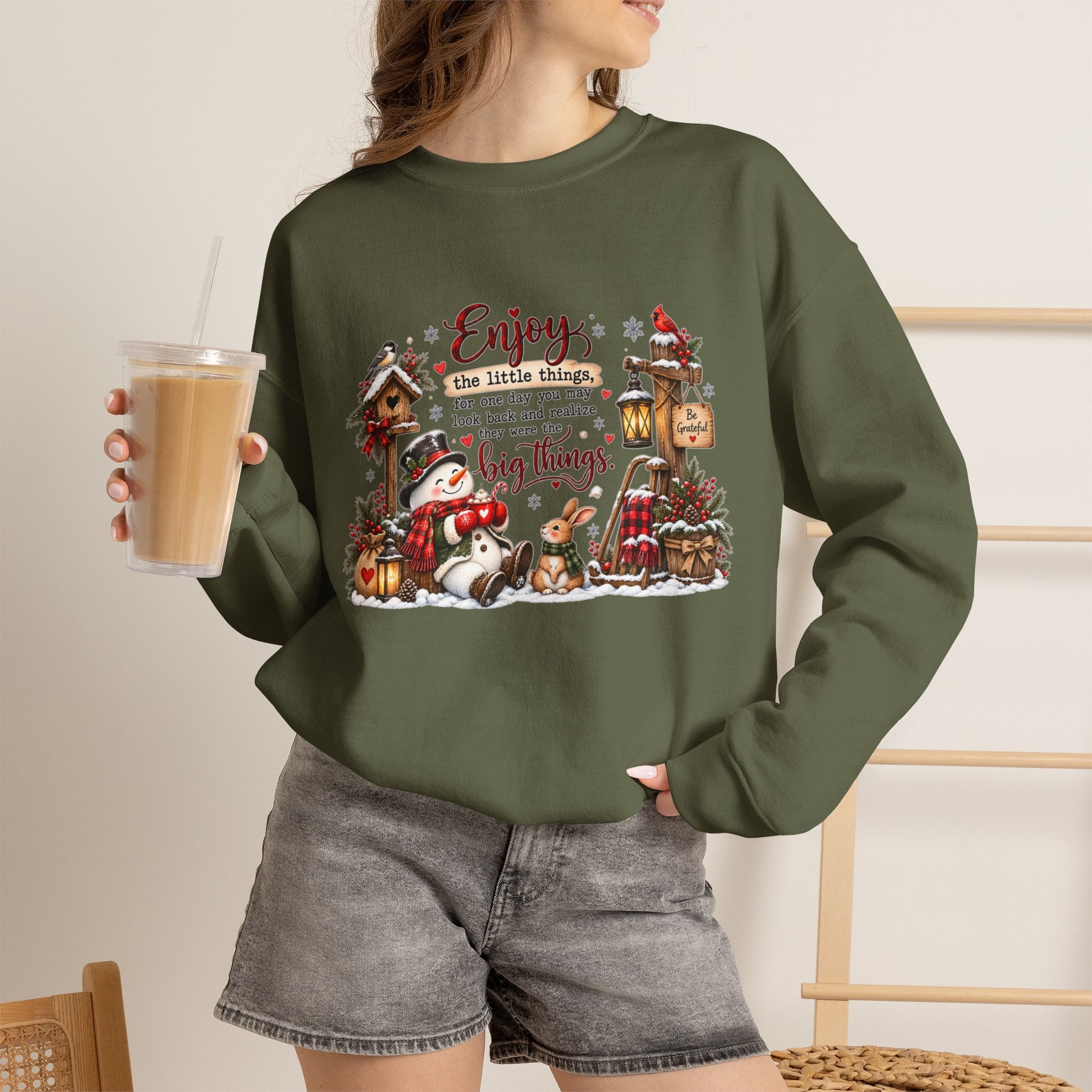 Enjoy the Little Things Christmas Crewneck Sweatshirt