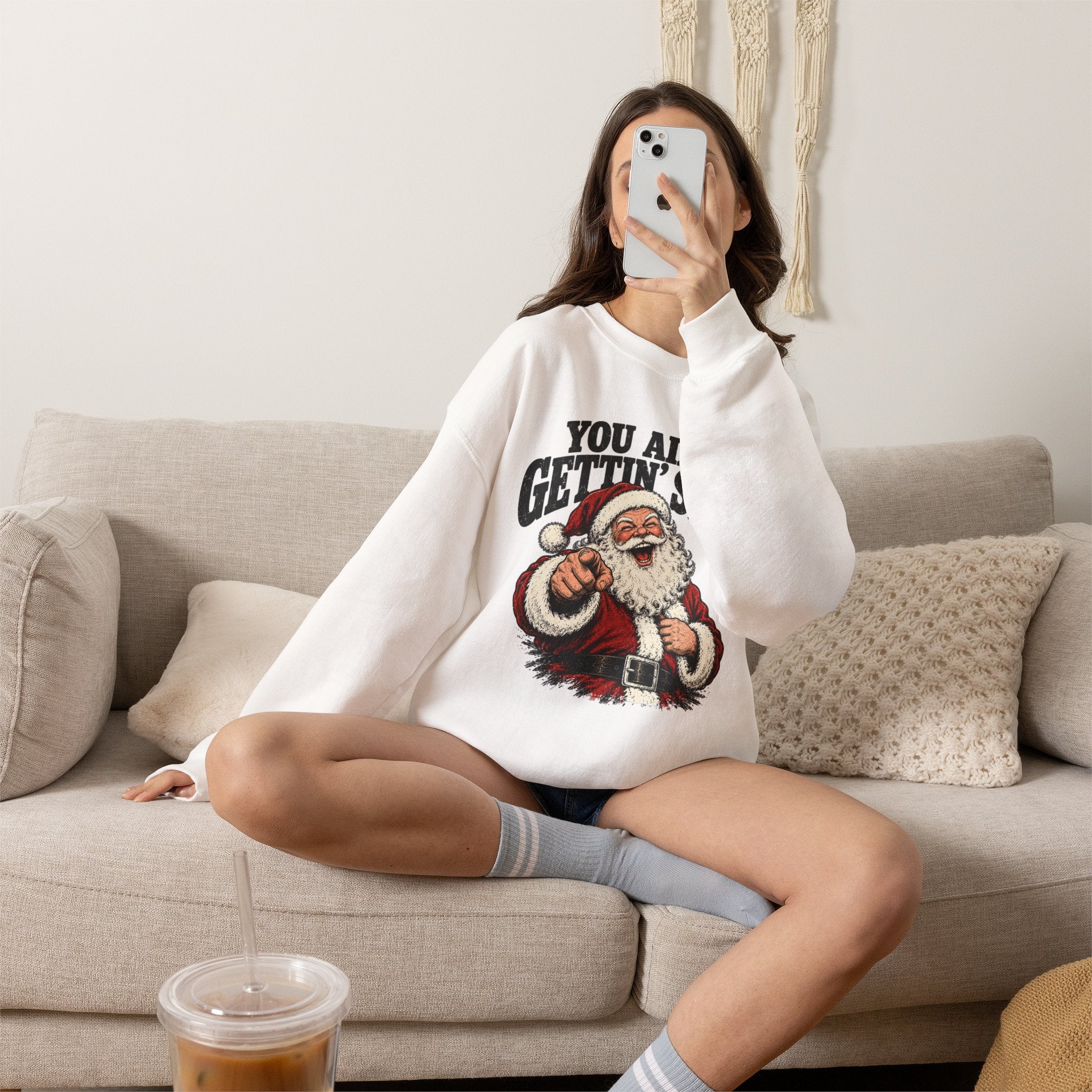 You Ain’t Gettin’ Sh*t Santa Christmas Sweatshirt