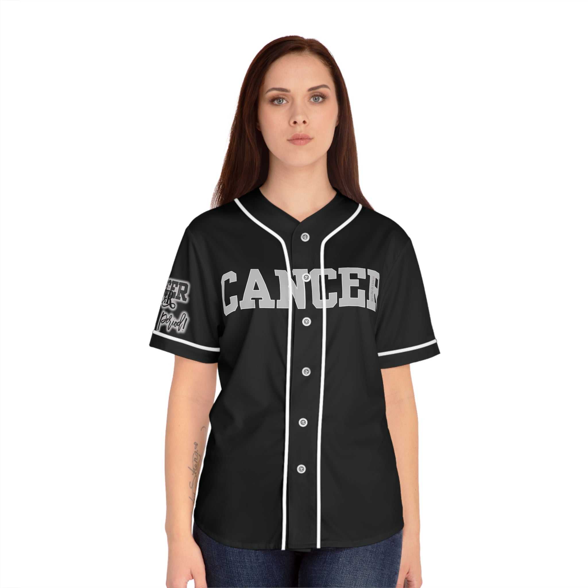 Cancer Zodiac Women's Baseball Jersey, Personalized Jersey, Gift for HAll Over PrintsCancer Zodiac Women's Baseball Jersey
