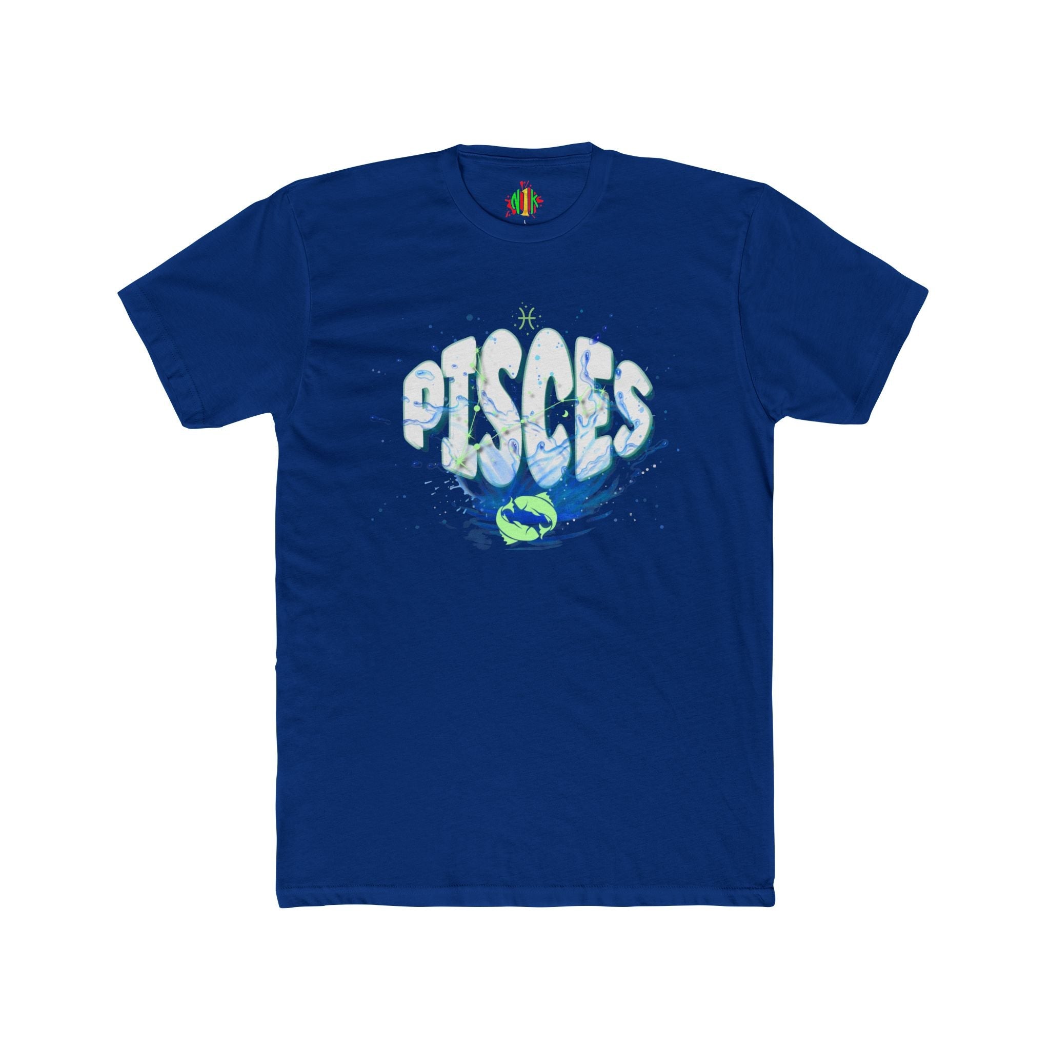 Pisces Water Zodiac unisex tee with soft cotton and ethereal watercolor graphic on chest
