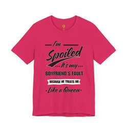 Spoiled Queen Unisex Jersey Tee - Cute Gift for Girlfriends