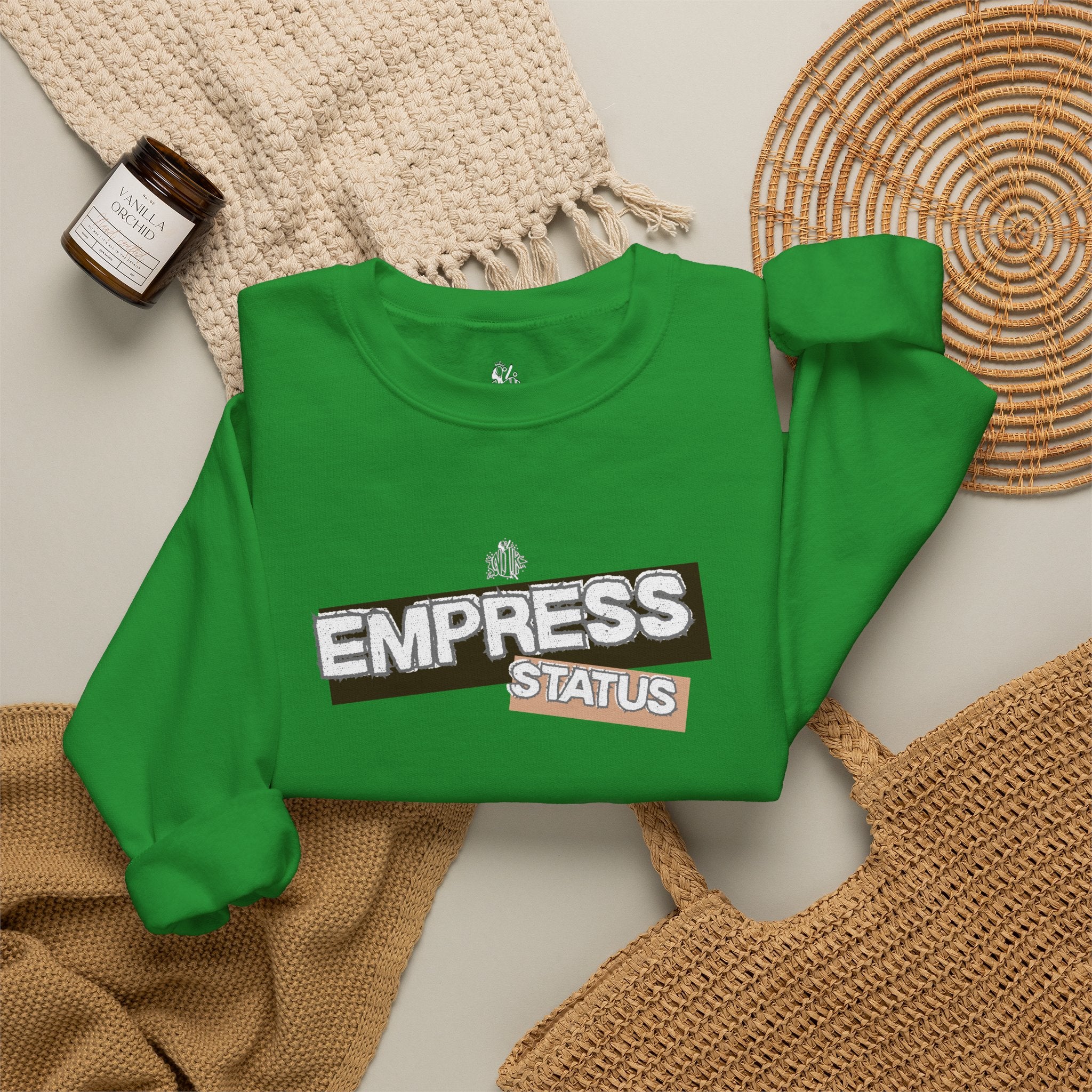 Empress Status Graphic Sweatshirt — Bold Feminine Statement Sweatshirt