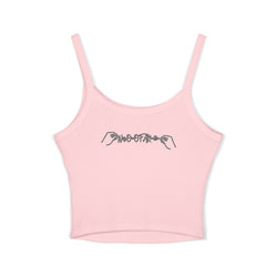Women's Spaghetti Strap Tank Top with Leo Design, Summer Vacation Top, Zodiac Sign Apparel, Casual Wear, Gift for Astrology Lovers