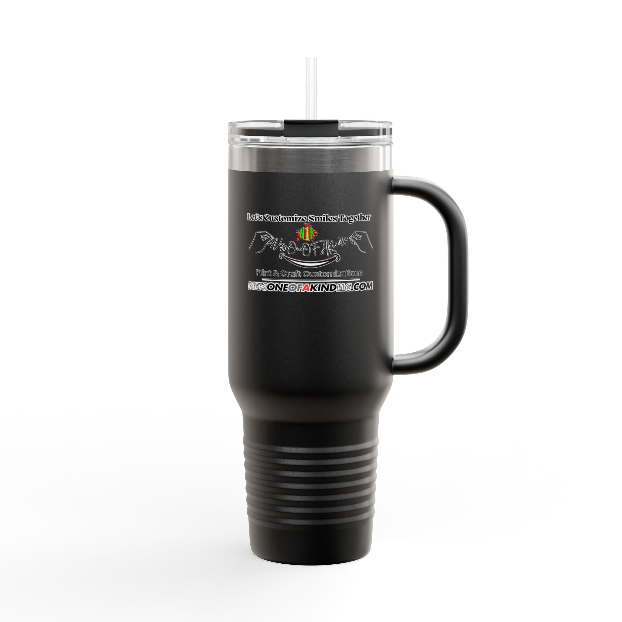 Nef's One Of A Kind Let's Customize Smiles Together Insulated Travel Mug, 40oz