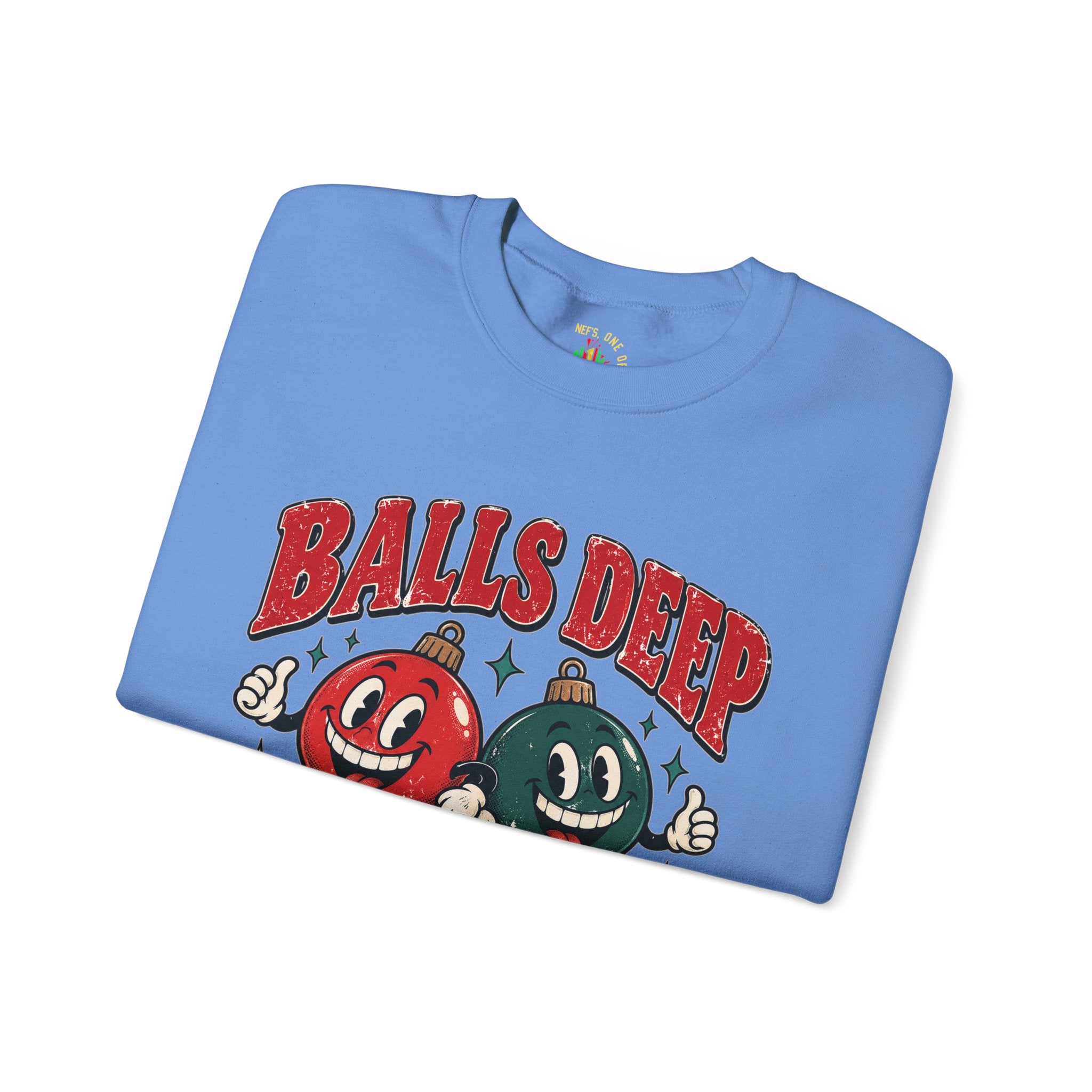 Balls Deep in Christmas Spirit Crewneck Sweatshirt