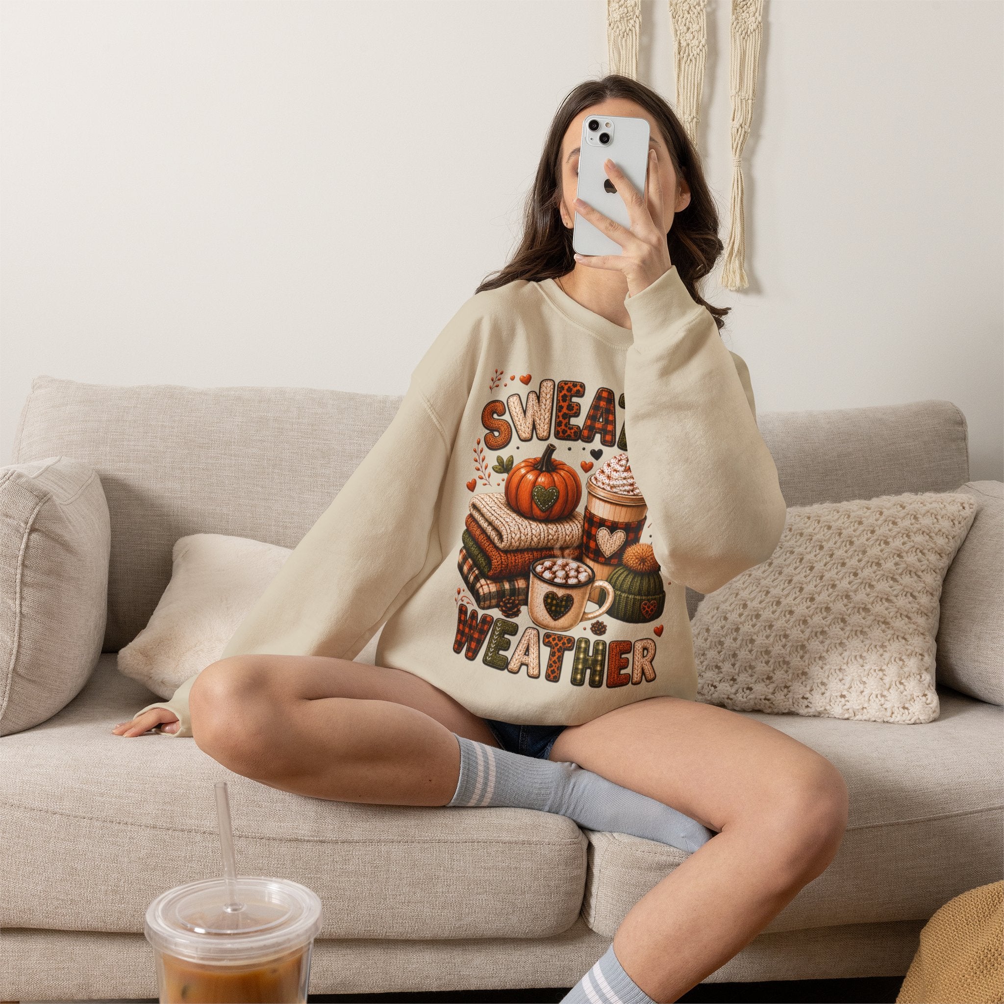 Sweater Weather Autumn Crewneck Sweatshirt