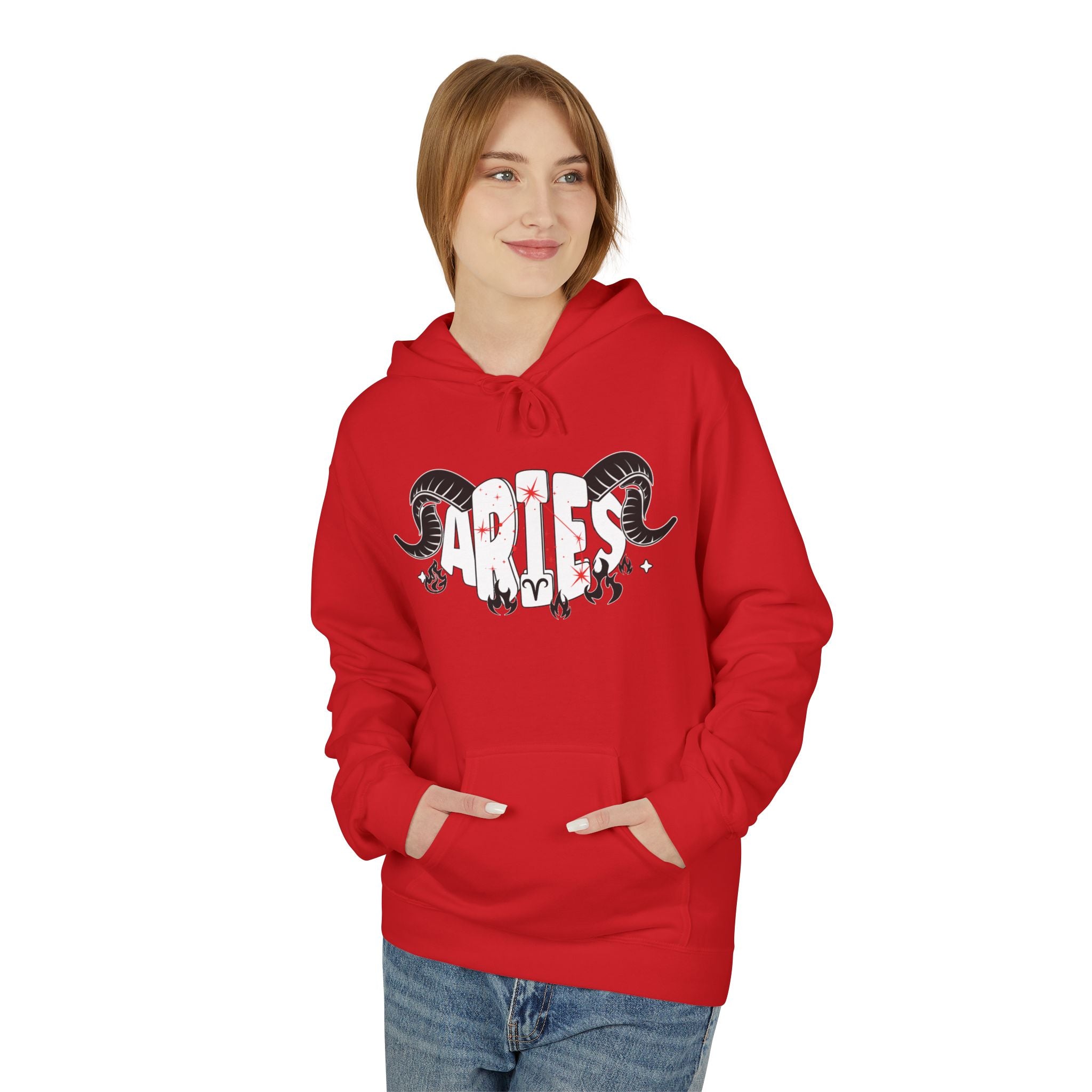 Aries Ram Zodiac Hoodie — Astrological Sign Graphic Pullover