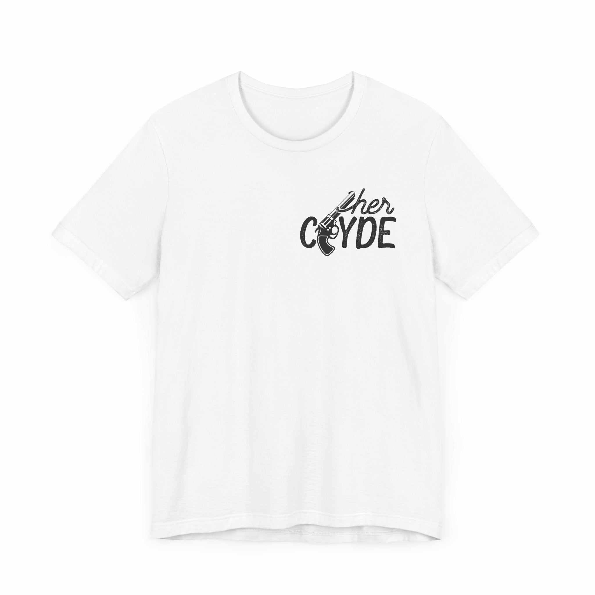Her Clyde with Bonnie Valentine Casual Soft Unisex Jersey Crew Neck ShT-ShirtBonnie Valentine Casual Soft Unisex Jersey Crew Neck Short Sleeve Tee