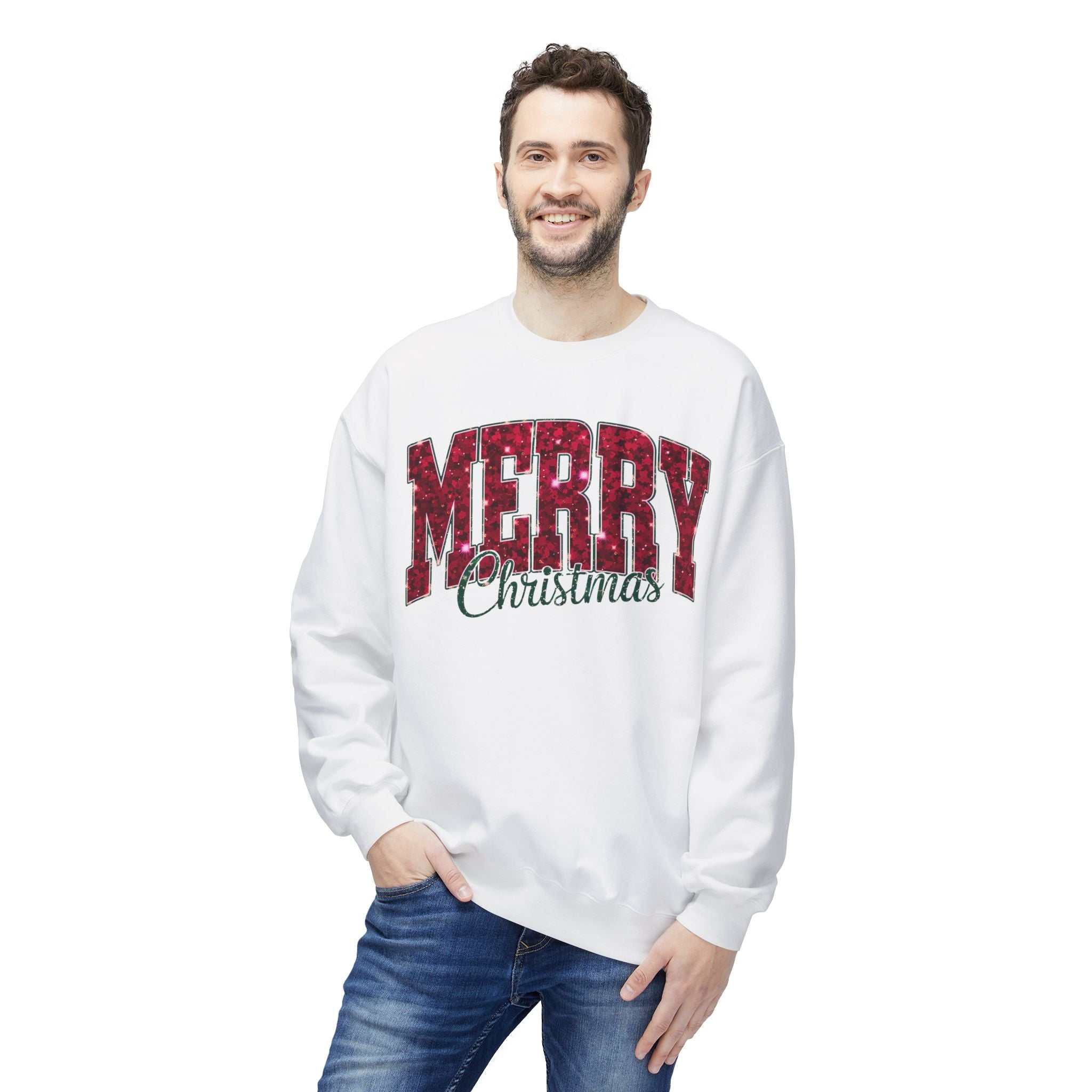 Merry Christmas Plaid Crewneck SweatshirtSweatshirtMerry Christmas Plaid
