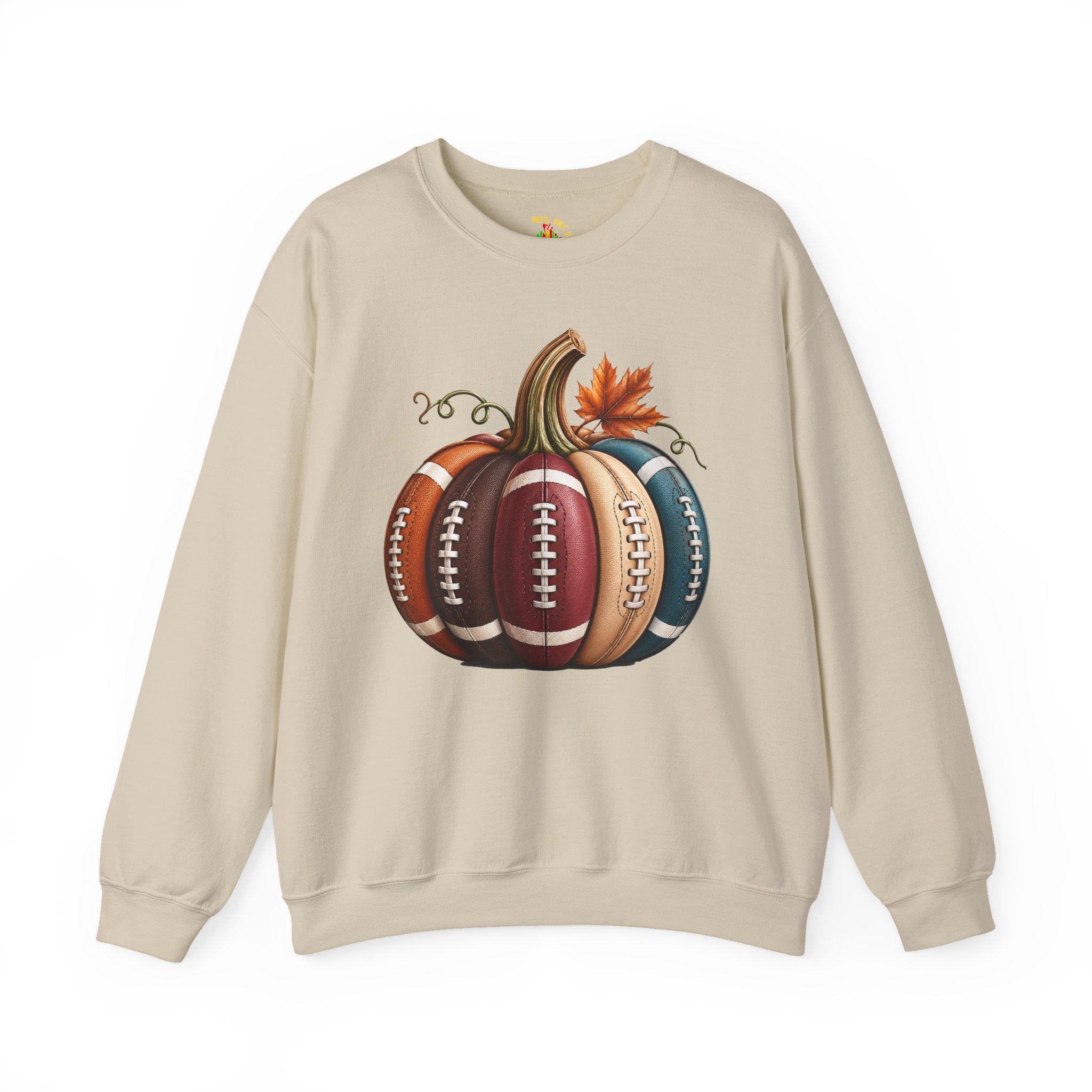 Fall Football Pumpkin Crewneck Sweatshirt