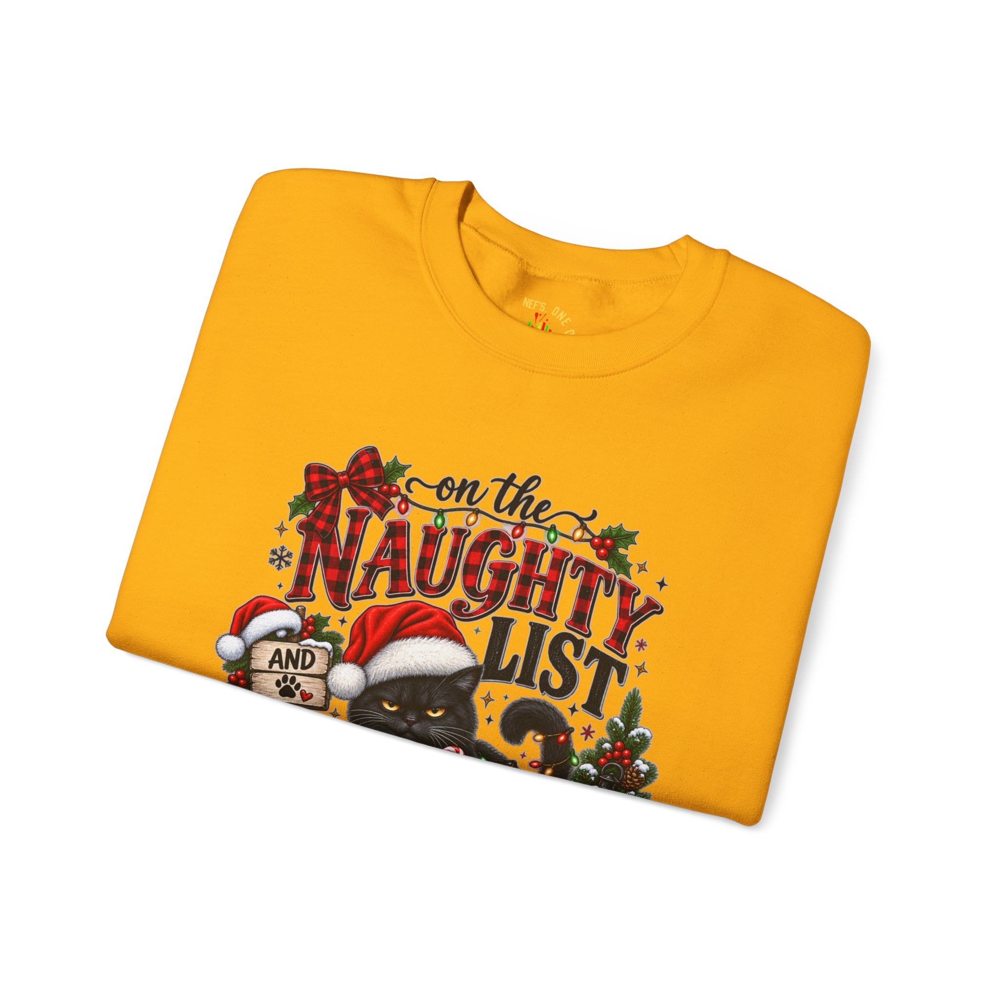 On the Naughty List Christmas Crewneck Sweatshirt