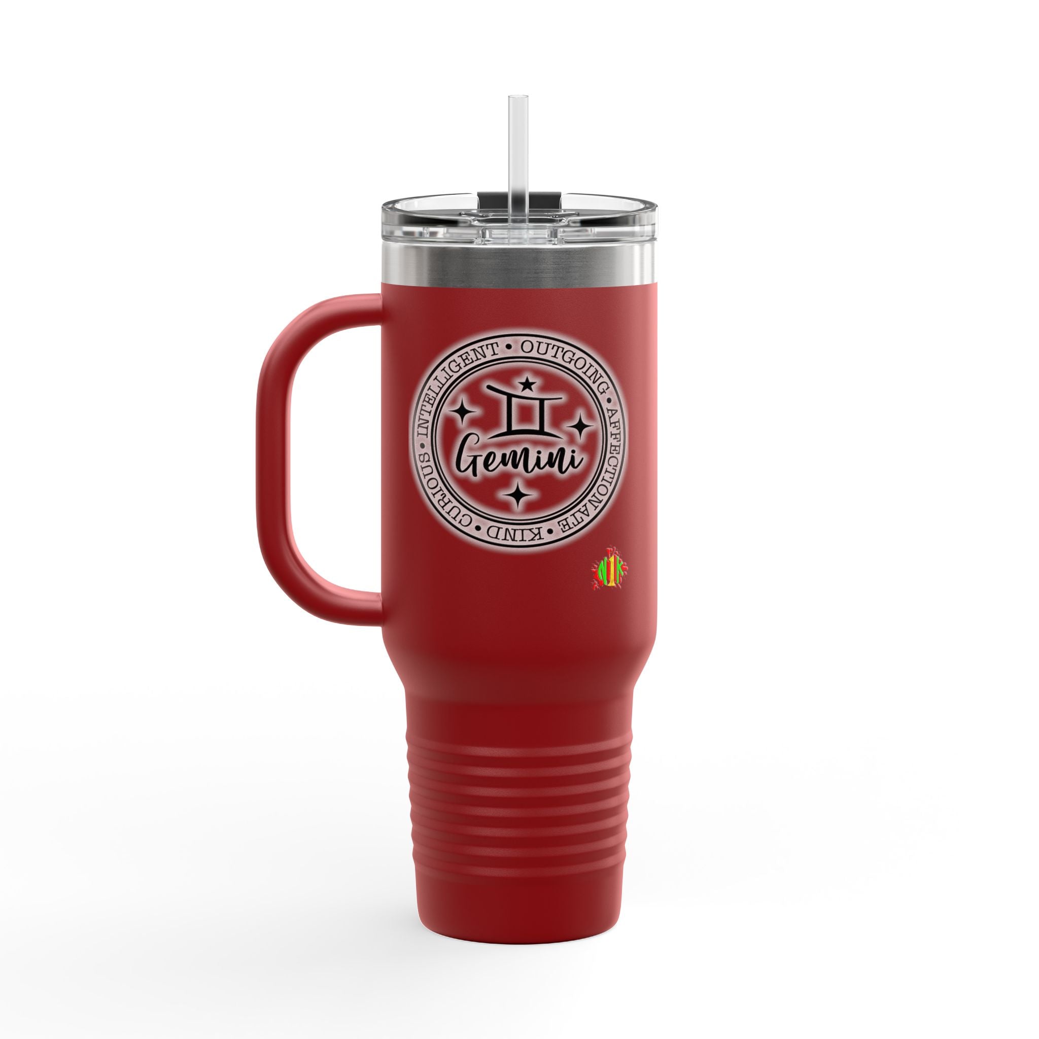 Gemini Insulated Travel Mug | Personalized 40oz Tumbler | Ideal Gift for Zodiac Lovers, Birthdays, Astrology, & Everyday Use