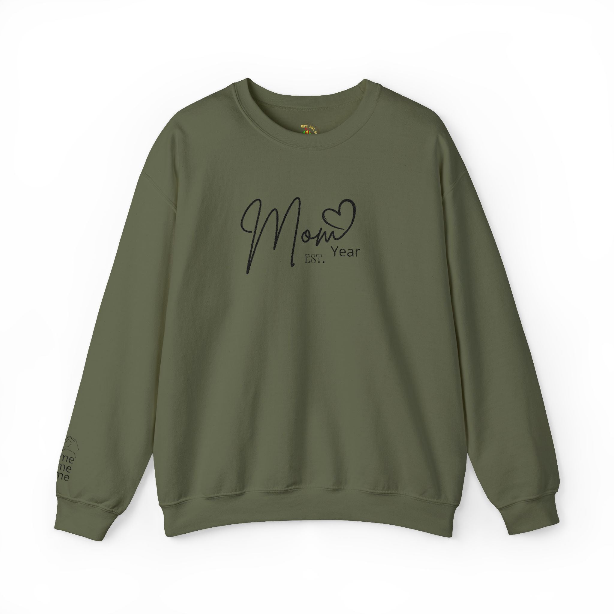 Mom Est. Year Embroidered Customizable Crewneck Sweatshirt