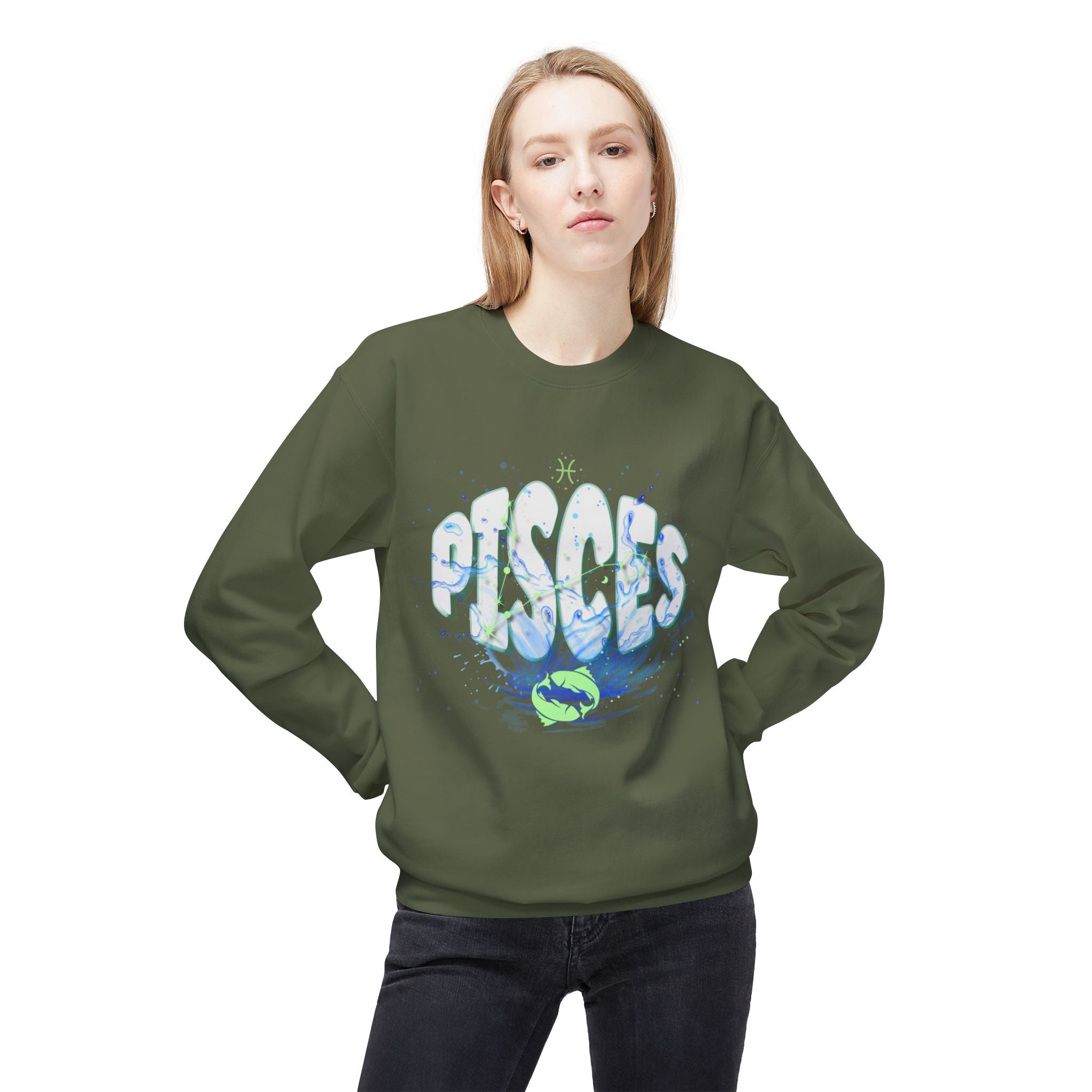 Pisces Water Zodiac Sweatshirt — Pisces Sign Crewneck