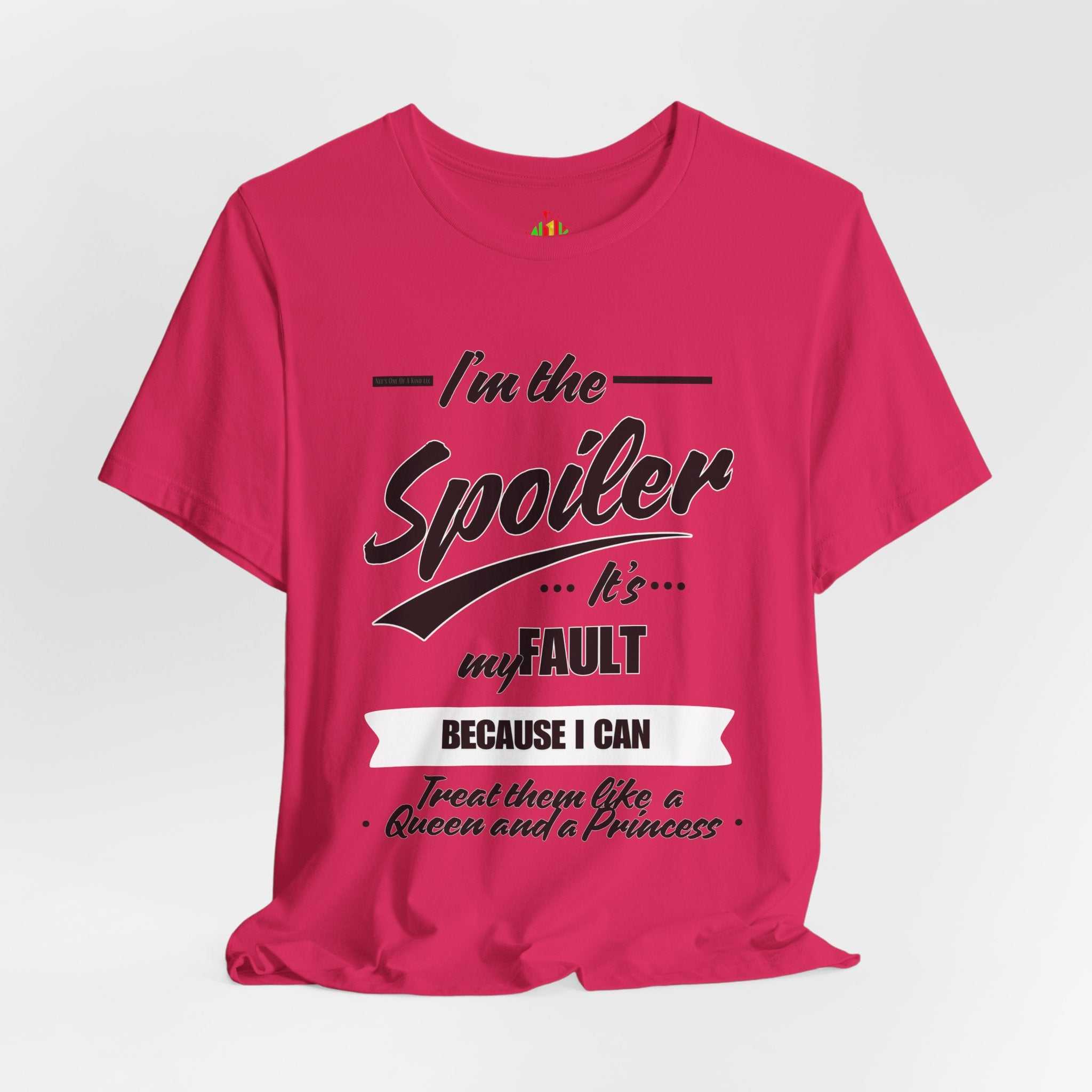 He's the Spoiler Unisex Jersey Tee - Express love for his Queen and PrT-ShirtHe’s the Spoiler Unisex Jersey Tee