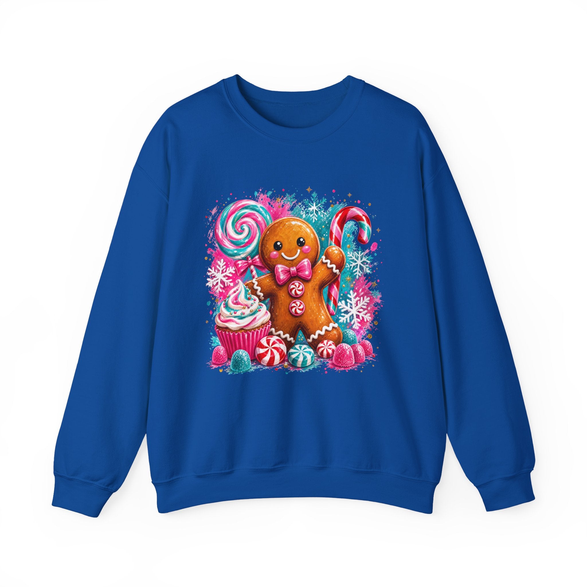 Christmas Gingerbread & Reindeer Crewneck Sweatshirt