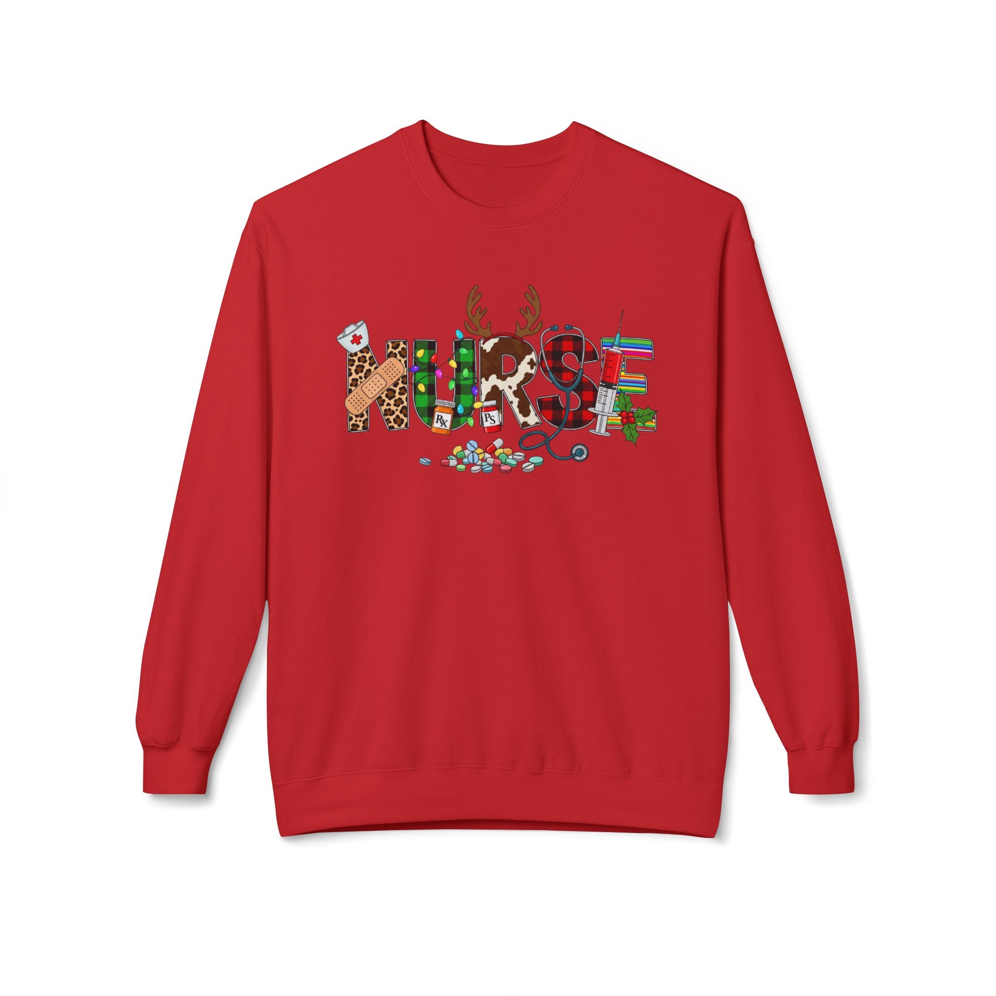 Nurse Christmas Crewneck Sweatshirt – Festive Medical Holiday Gift