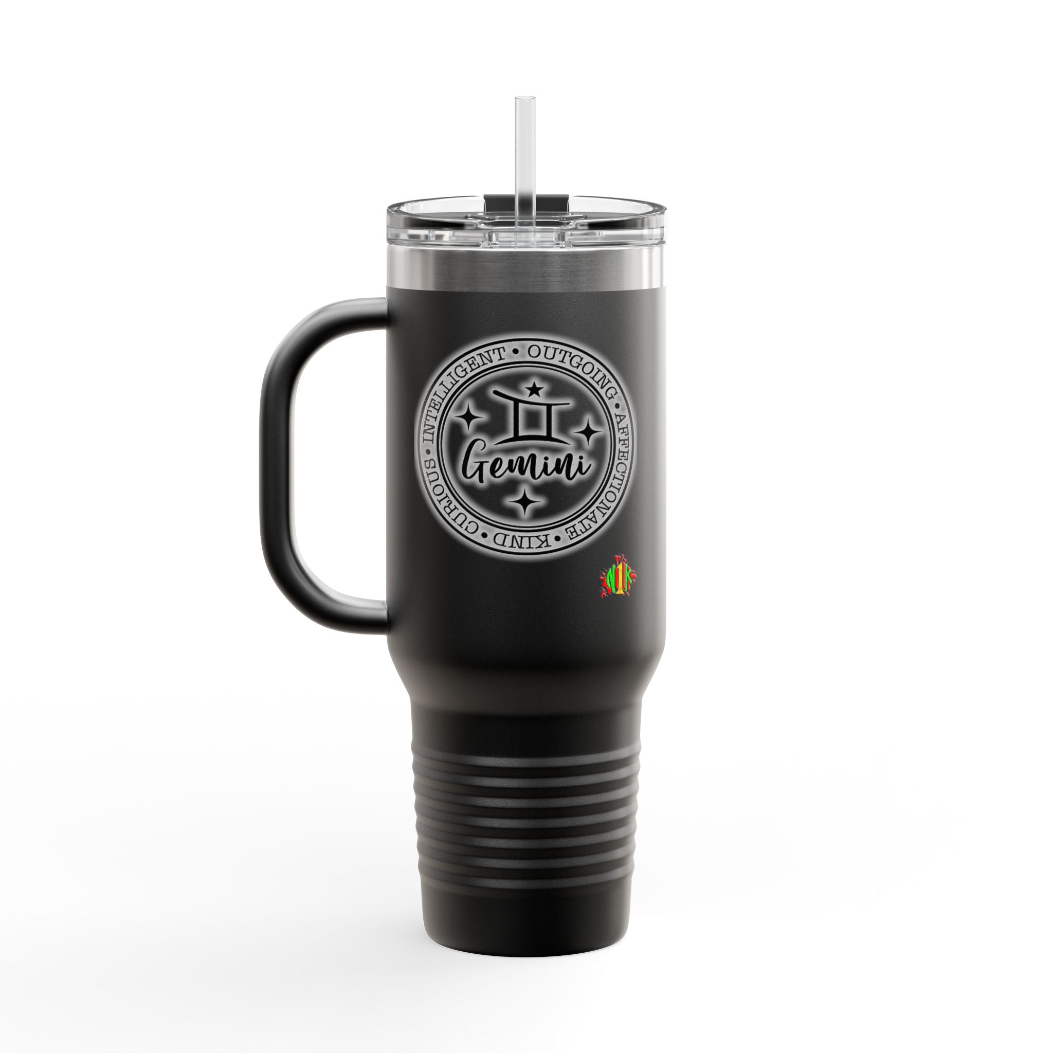Gemini Insulated Travel Mug | Personalized 40oz Tumbler | Ideal Gift for Zodiac Lovers, Birthdays, Astrology, & Everyday Use