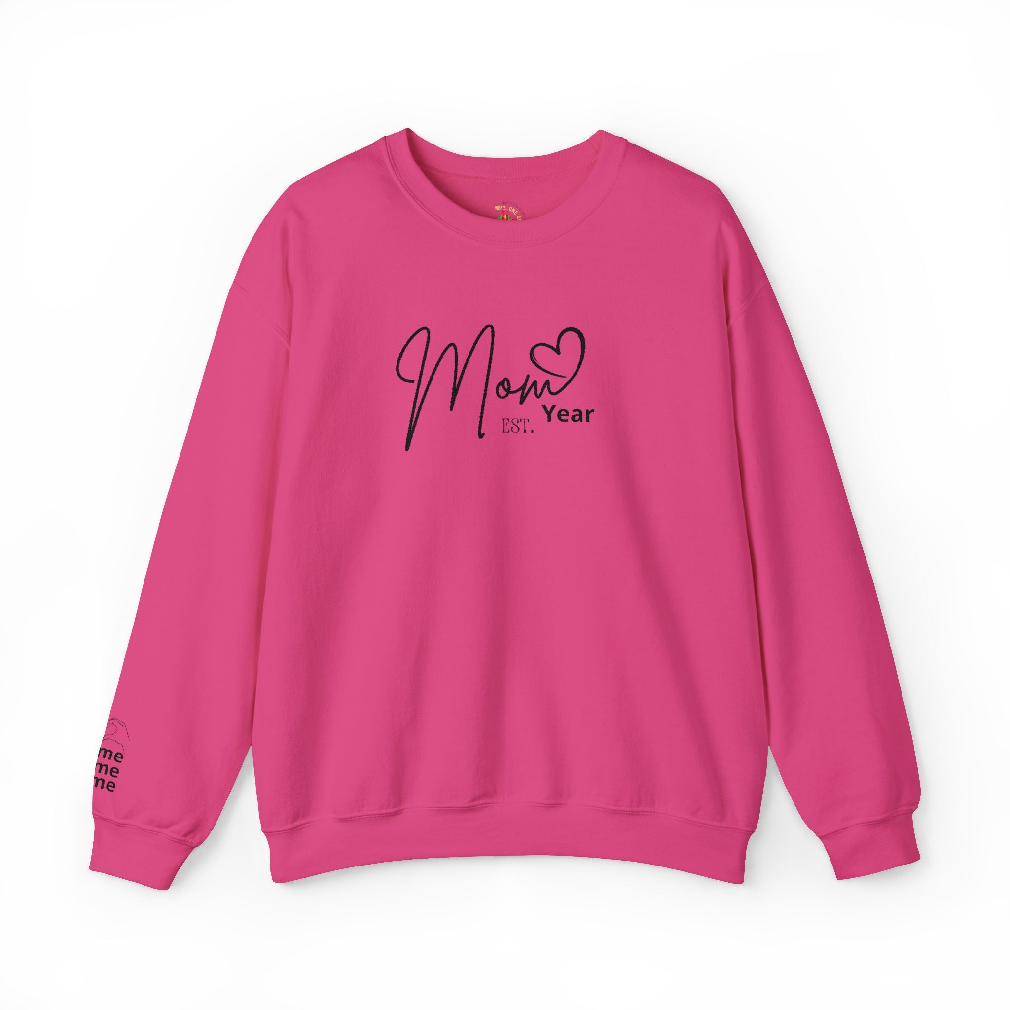 Mom Est. Year Embroidered Customizable Crewneck Sweatshirt