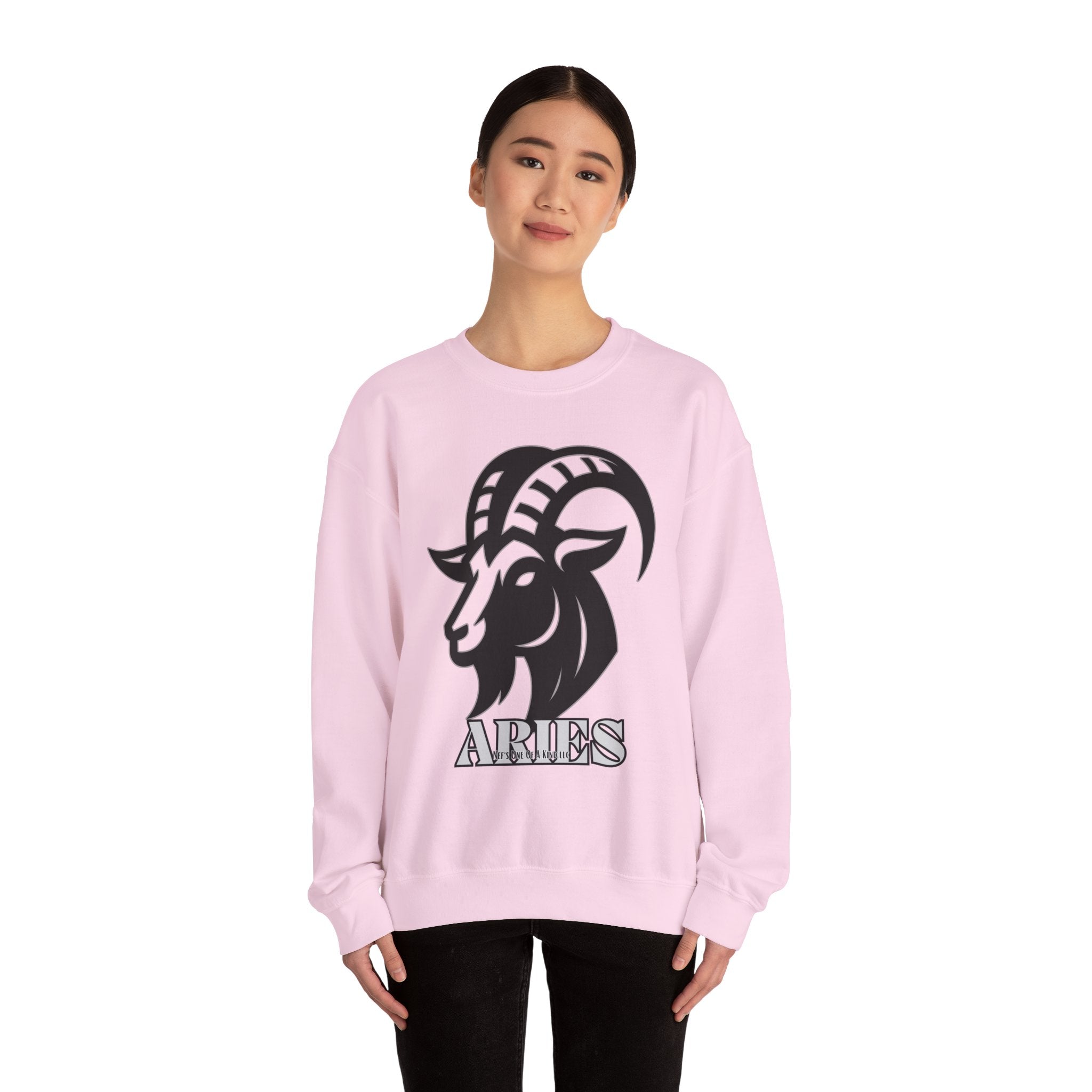 Aries Zodiac Unisex Casual Crewneck Sweatshirt