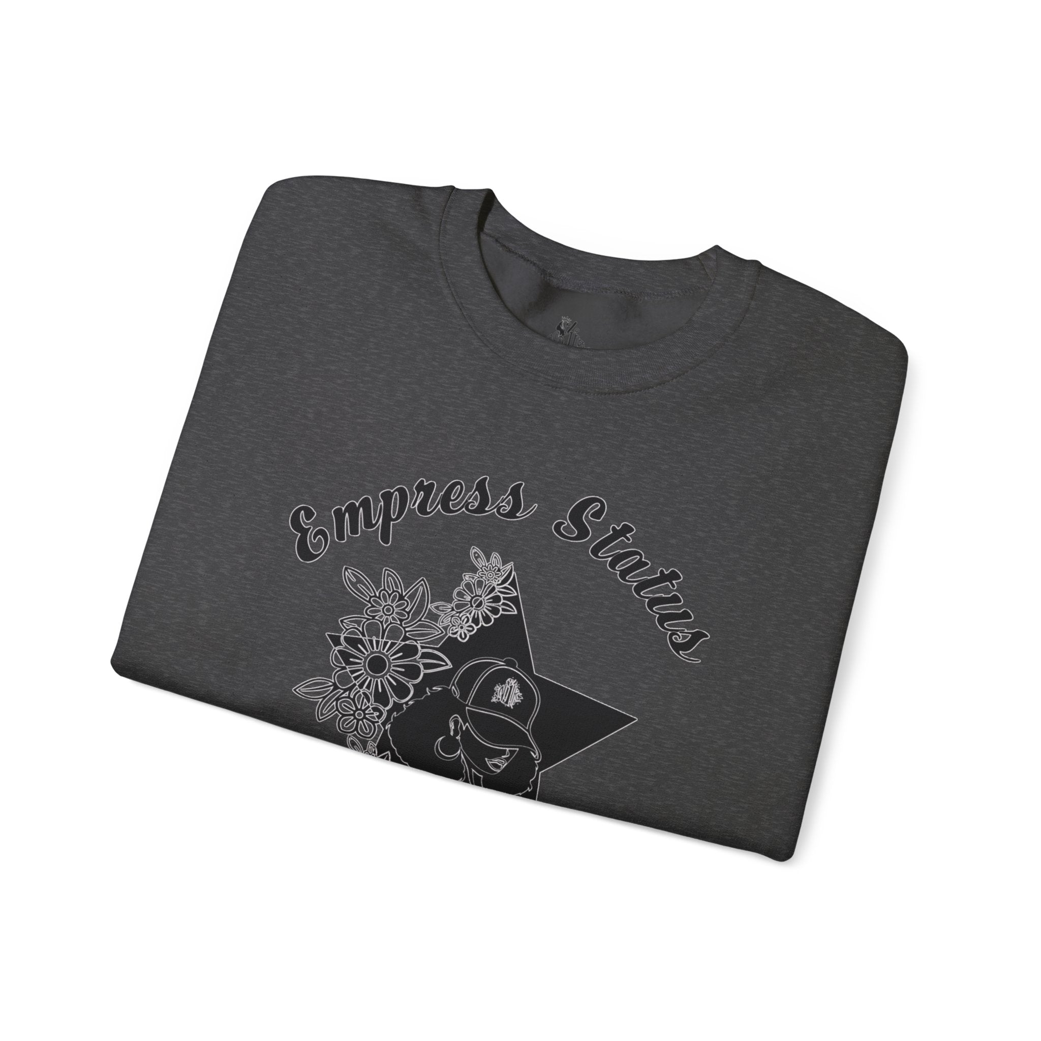 Empress Black Girl Floral Status Unisex Sweatshirt