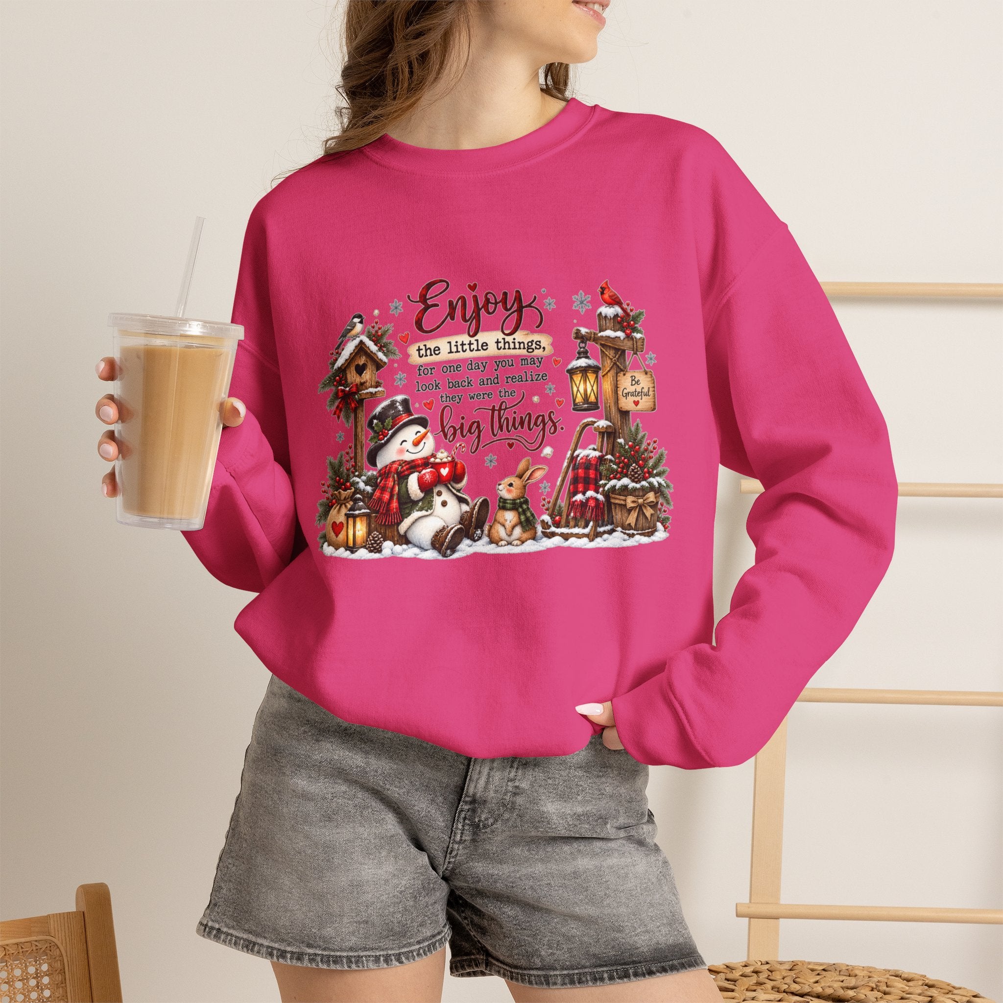Enjoy the Little Things Christmas Crewneck Sweatshirt