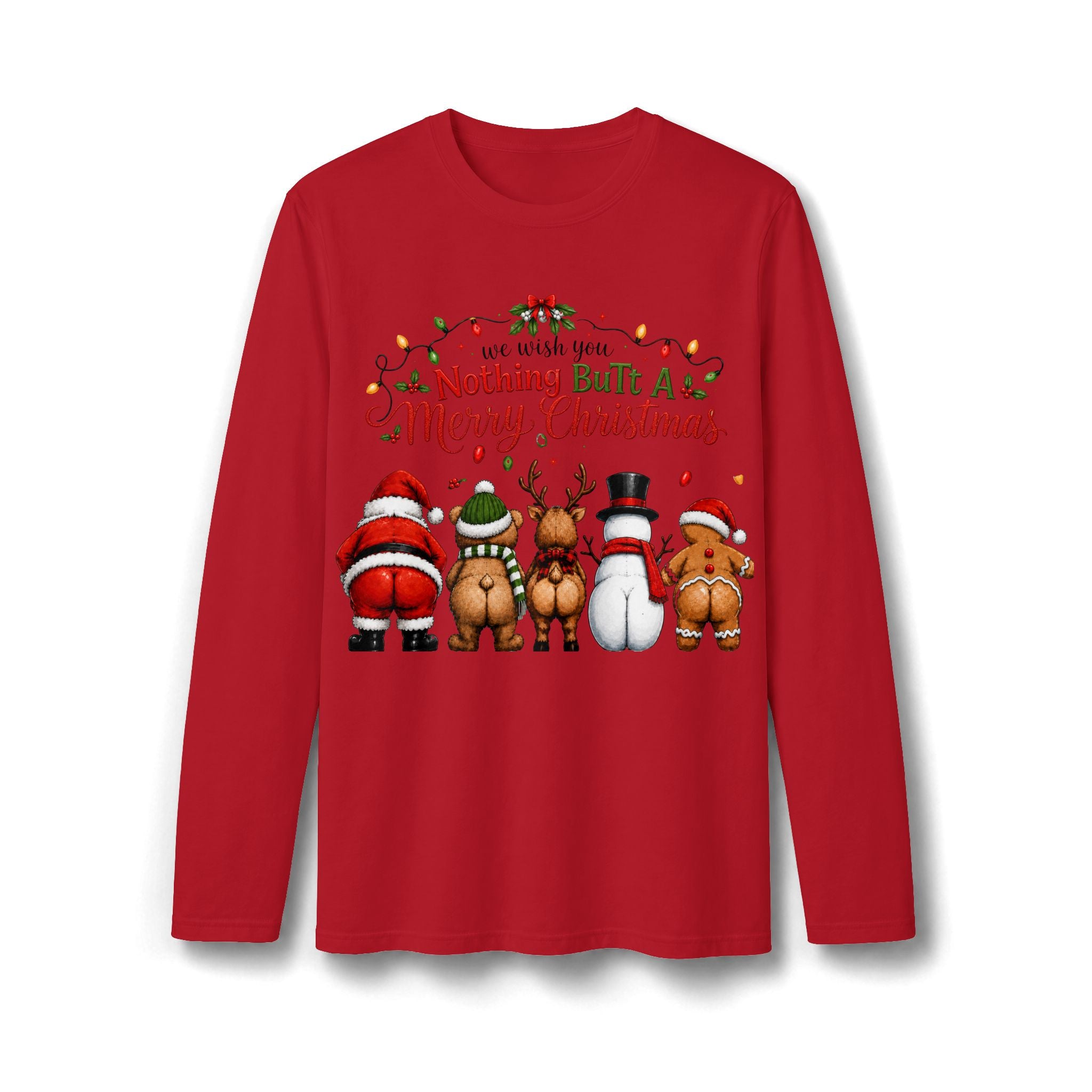 Nothing But a Merry Christmas Reindeer Long Sleeve T-Shirt