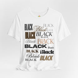 Black Text Unisex Tee, Casual Graphic T-Shirt for Fashion Lovers, Perfect Gift for All Occasions, Streetwear Style, Trendy Top