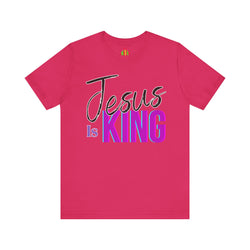 Faith-Inspired Unisex Tee | Jesus Is King Graphic T-Shirt, Christian Apparel, Religious Gift, Casual Wear, Church Outing