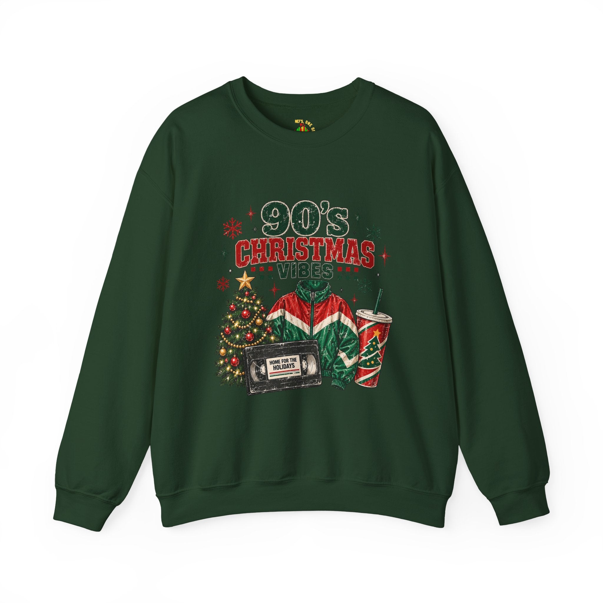 90s Christmas Vibes Crewneck Sweatshirt