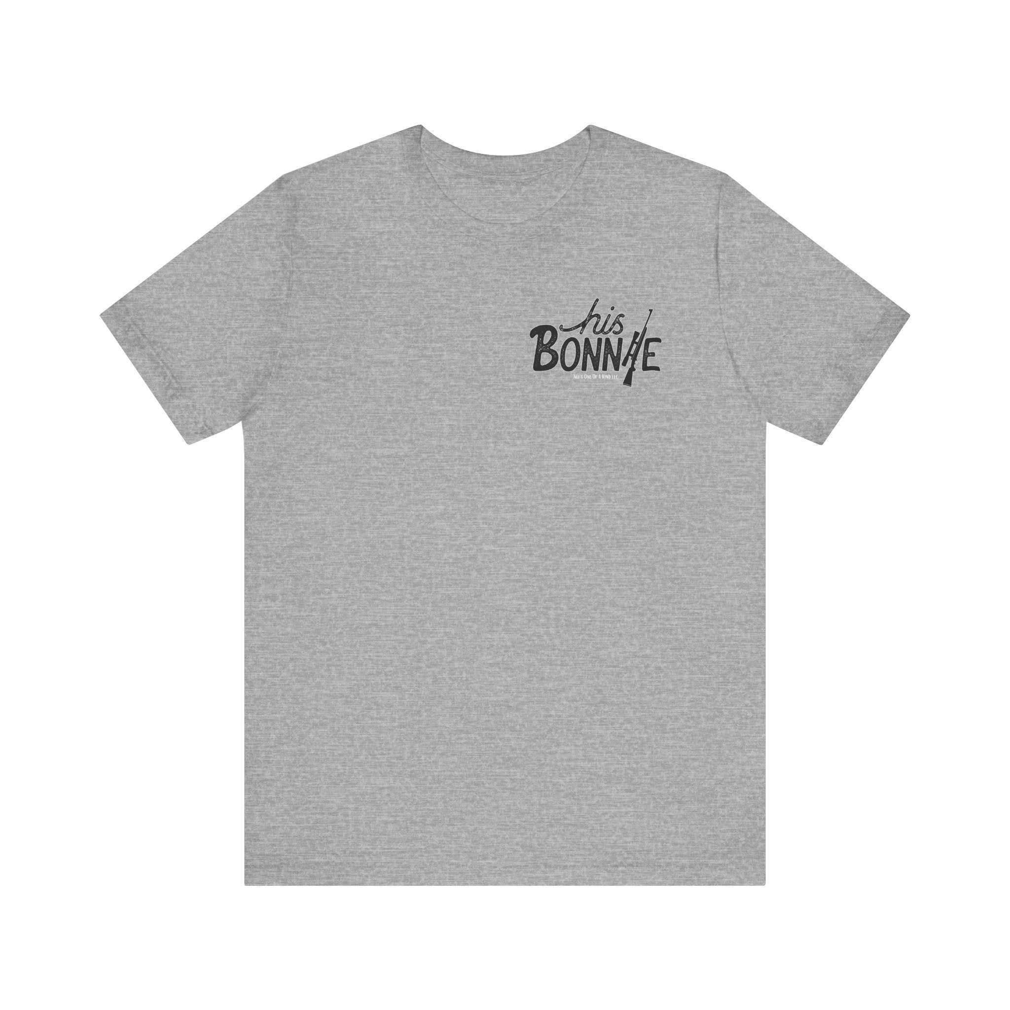 His Bonnie to Her Clyde Valentine Casual Soft Unisex Jersey Crew Neck T-ShirtClyde Valentine Casual Soft Unisex Jersey Crew Neck Short Sleeve Tee Express Delivery