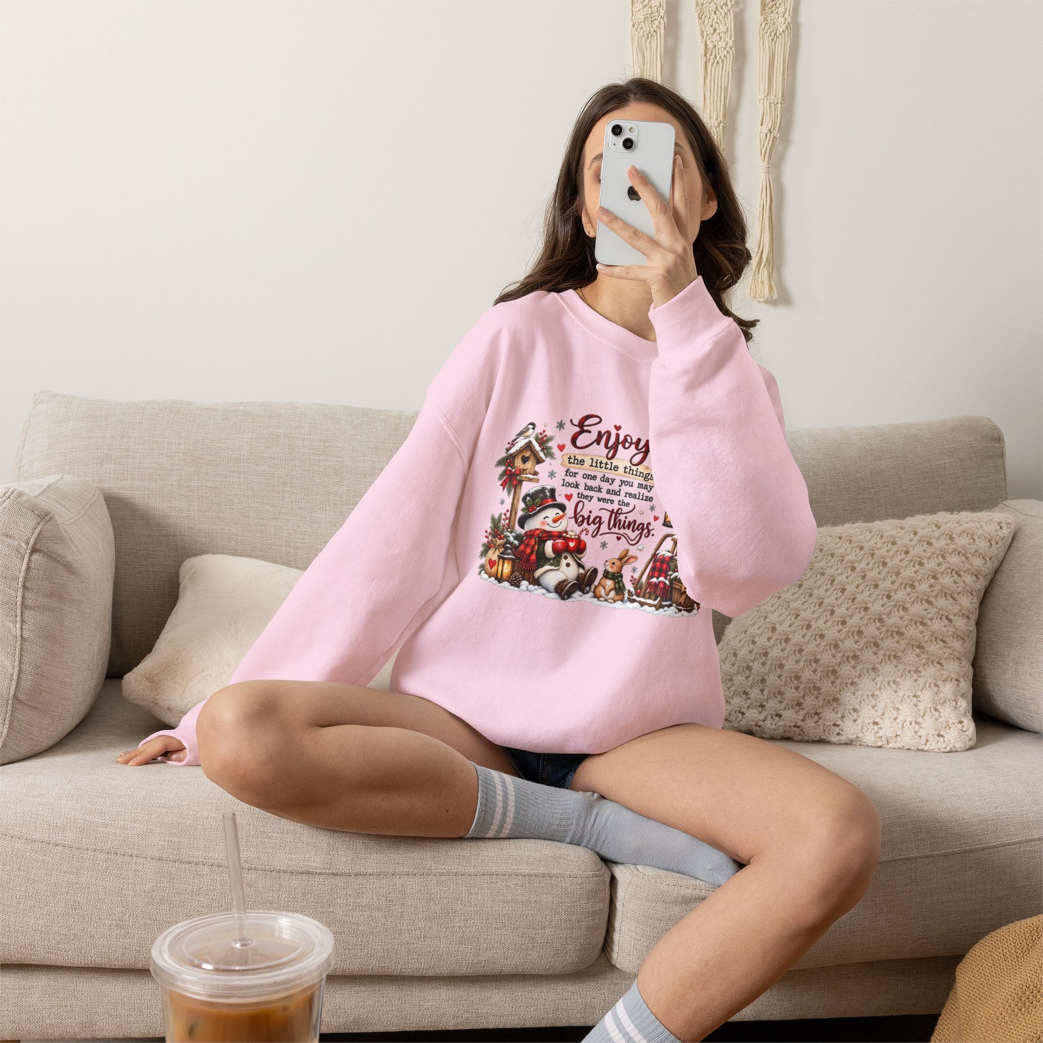 Enjoy the Little Things Christmas Crewneck Sweatshirt